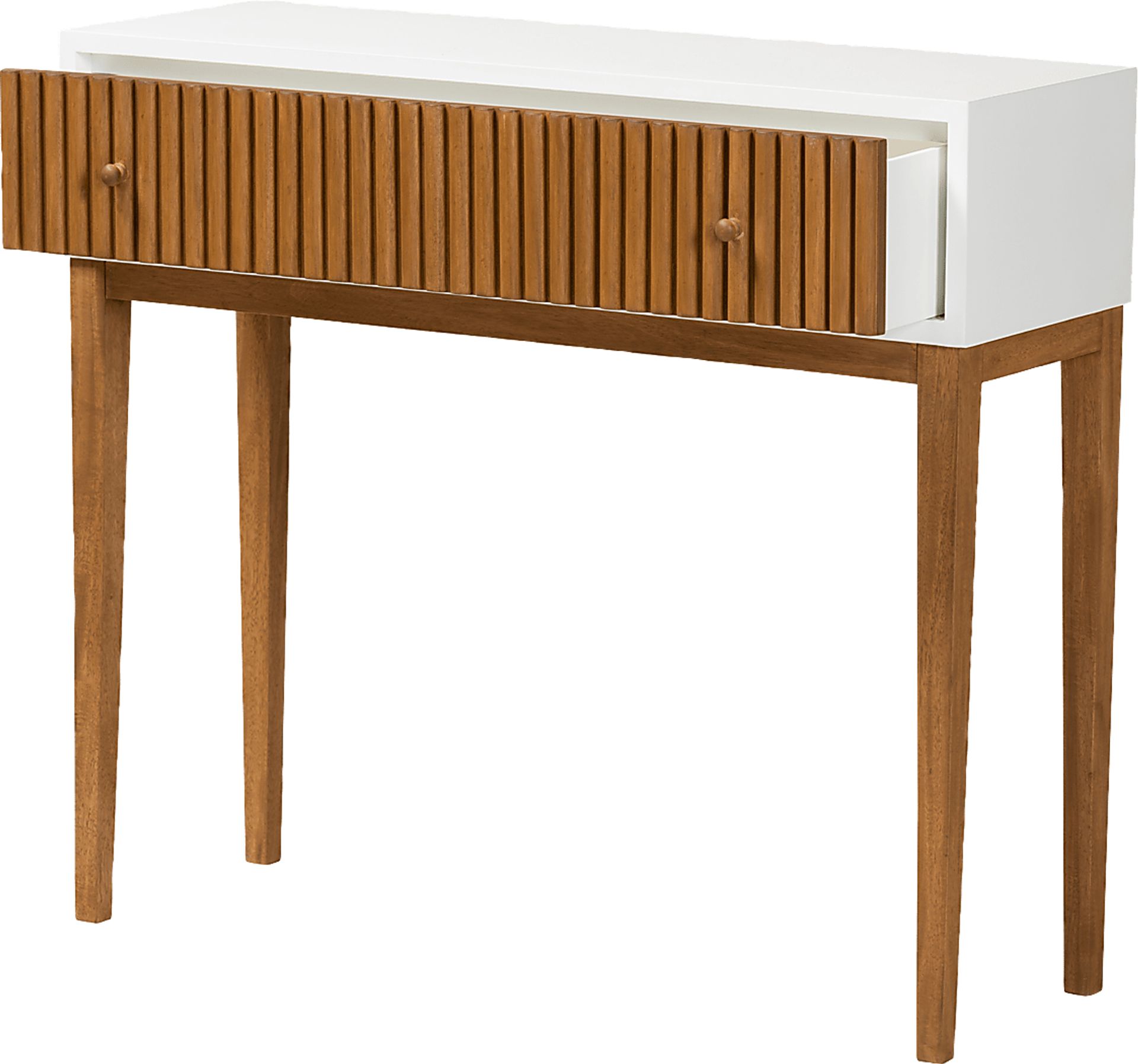 Knittles White Sofa Table - Image 9