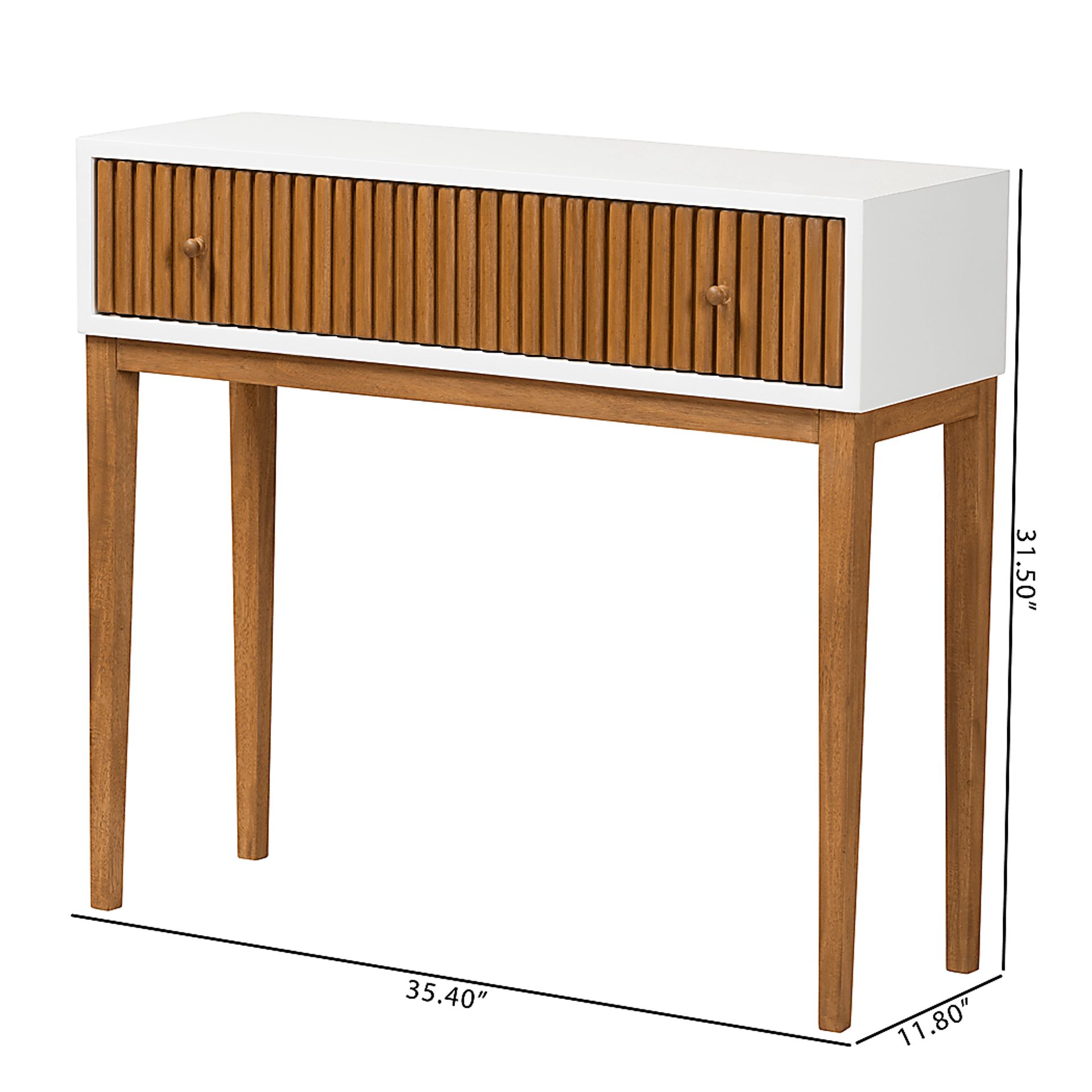 Knittles White Sofa Table - Image 10