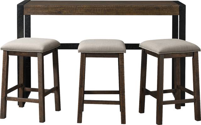 Knobdale Brown Bar Table Set - Thumbnail - Image 2