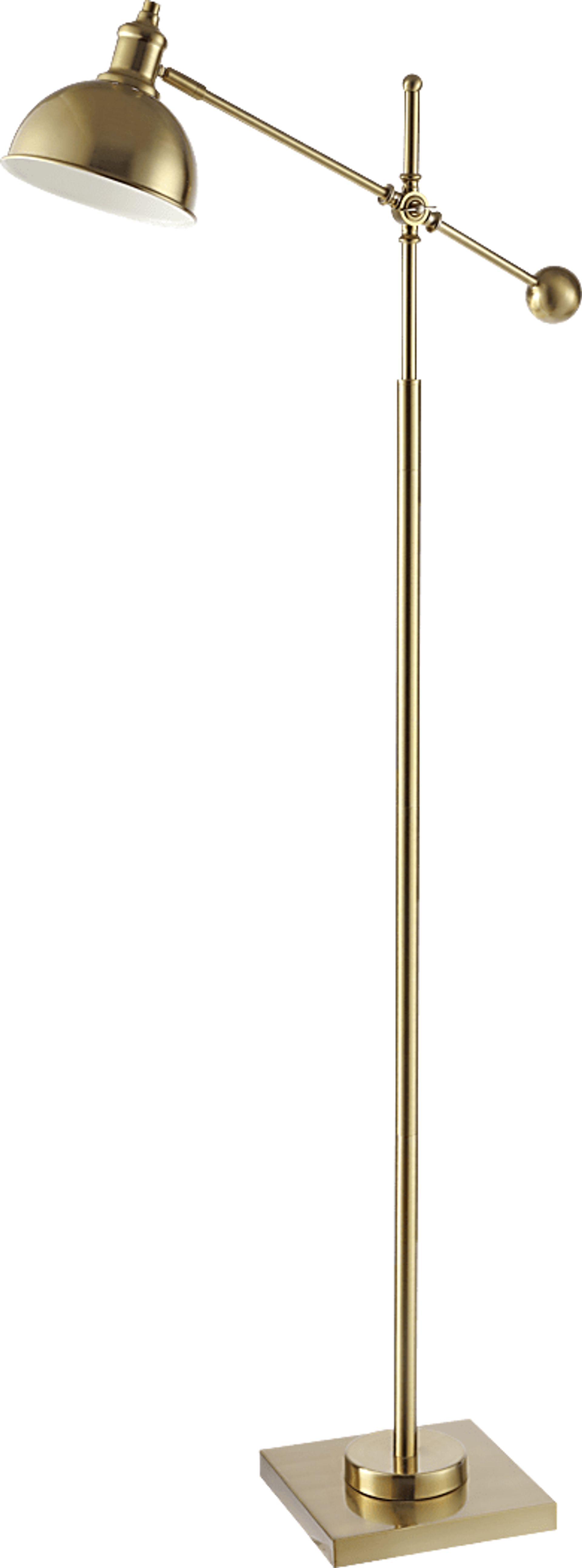 Knodell Circle Brass Floor Lamp - Image 1