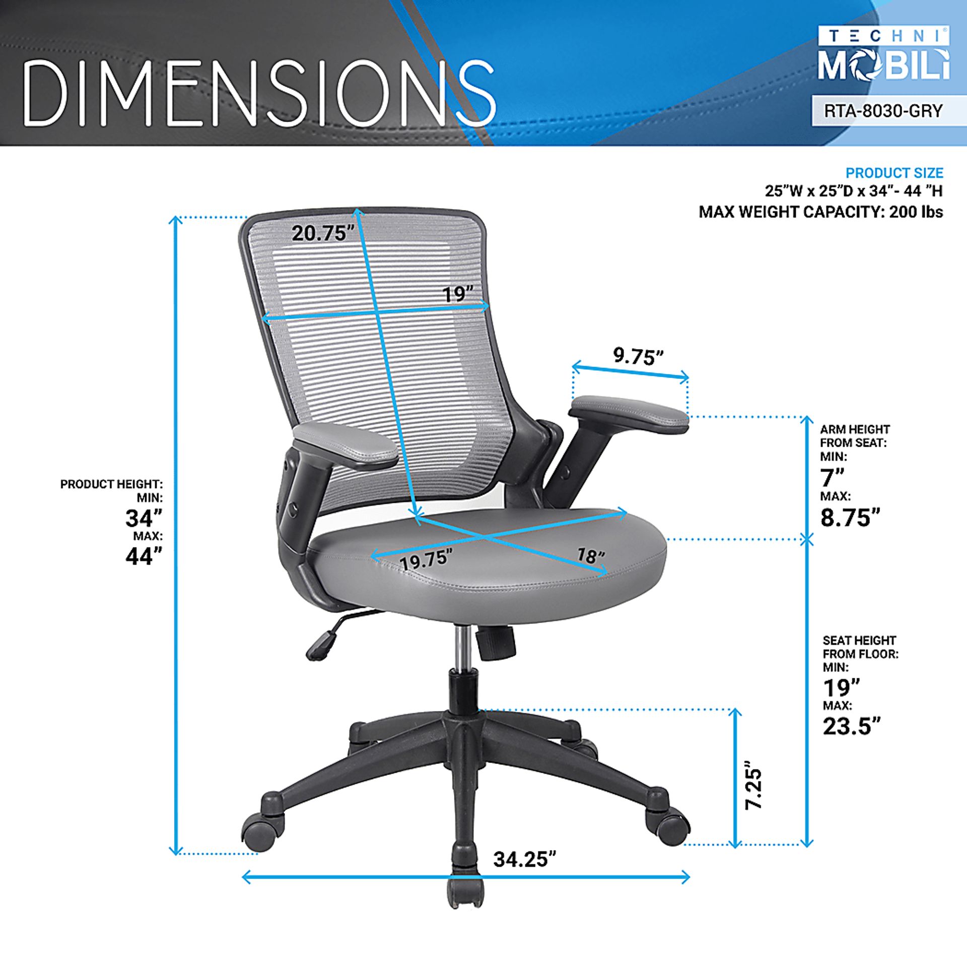 Koale Gray Office Chair - Image 5