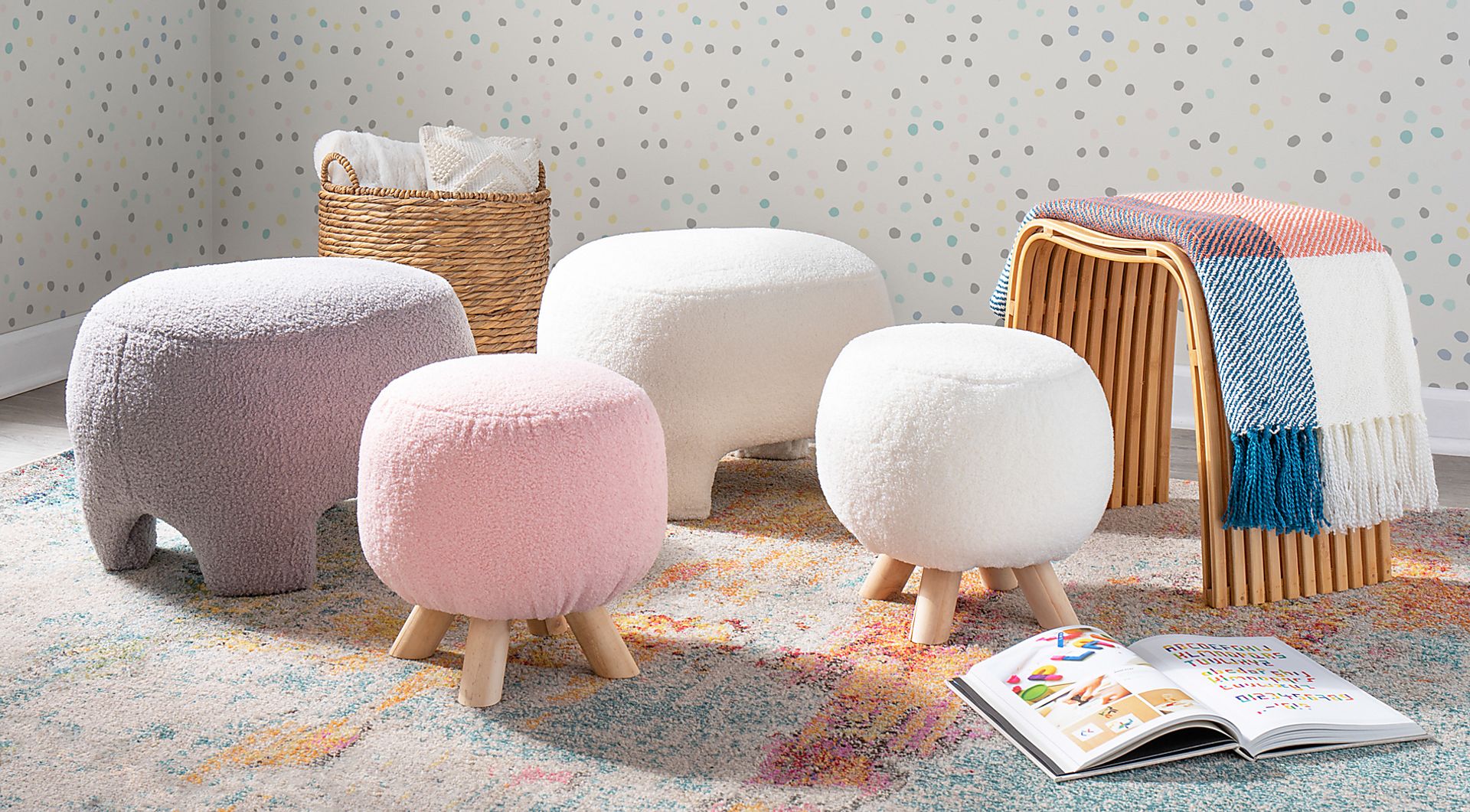 Koblentz White Accent Ottoman - Image 4