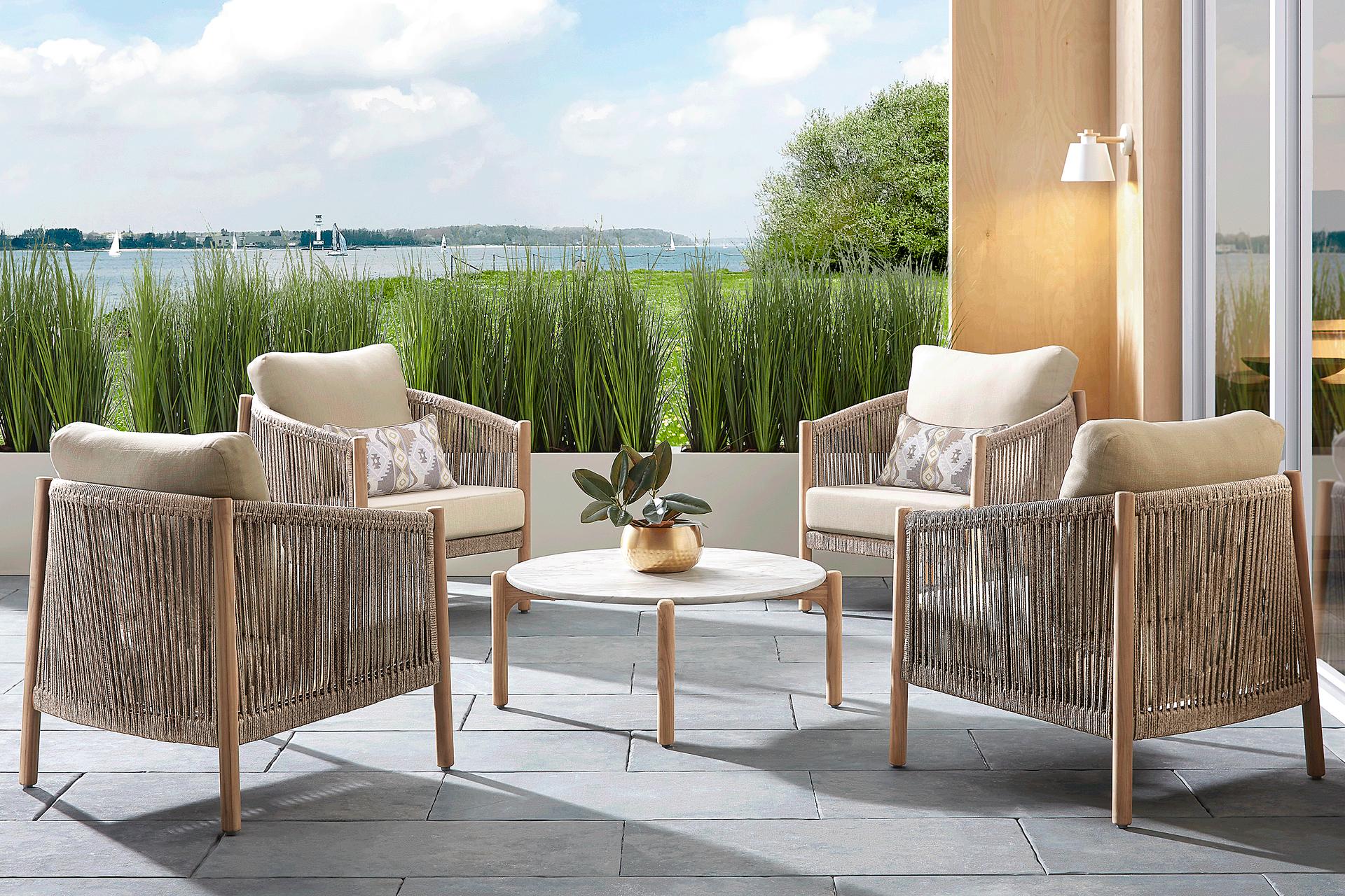 Koda Beige 5 Pc Outdoor Chat Set