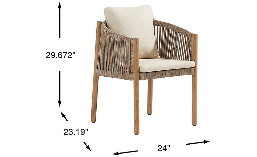 Koda Beige Outdoor Arm Chair