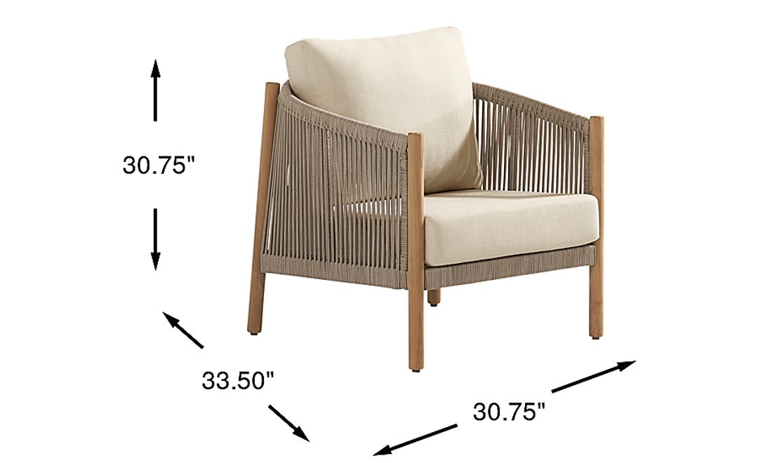 Koda Beige Outdoor Club Chair