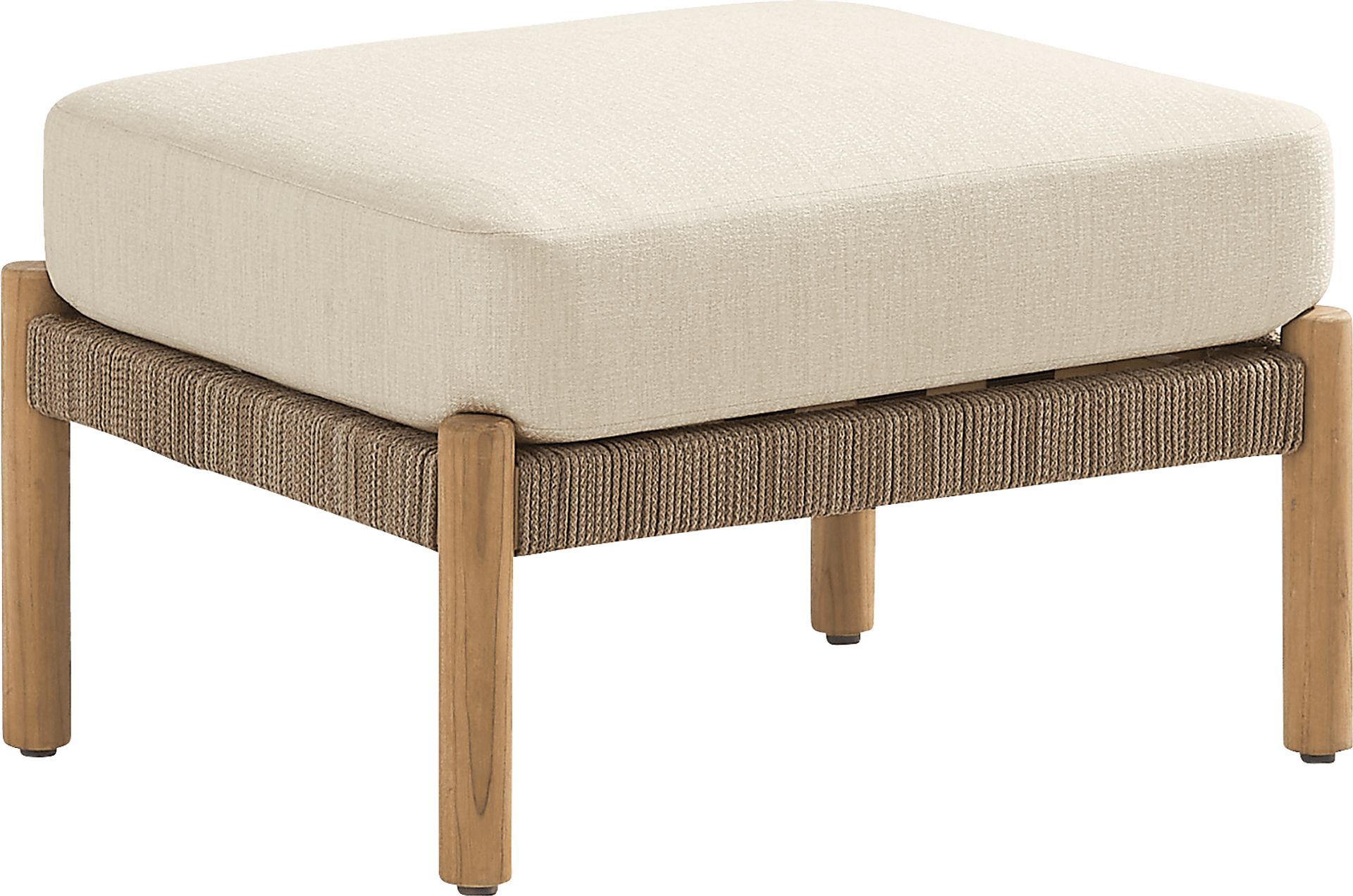 Koda Beige Outdoor Ottoman - Image 1