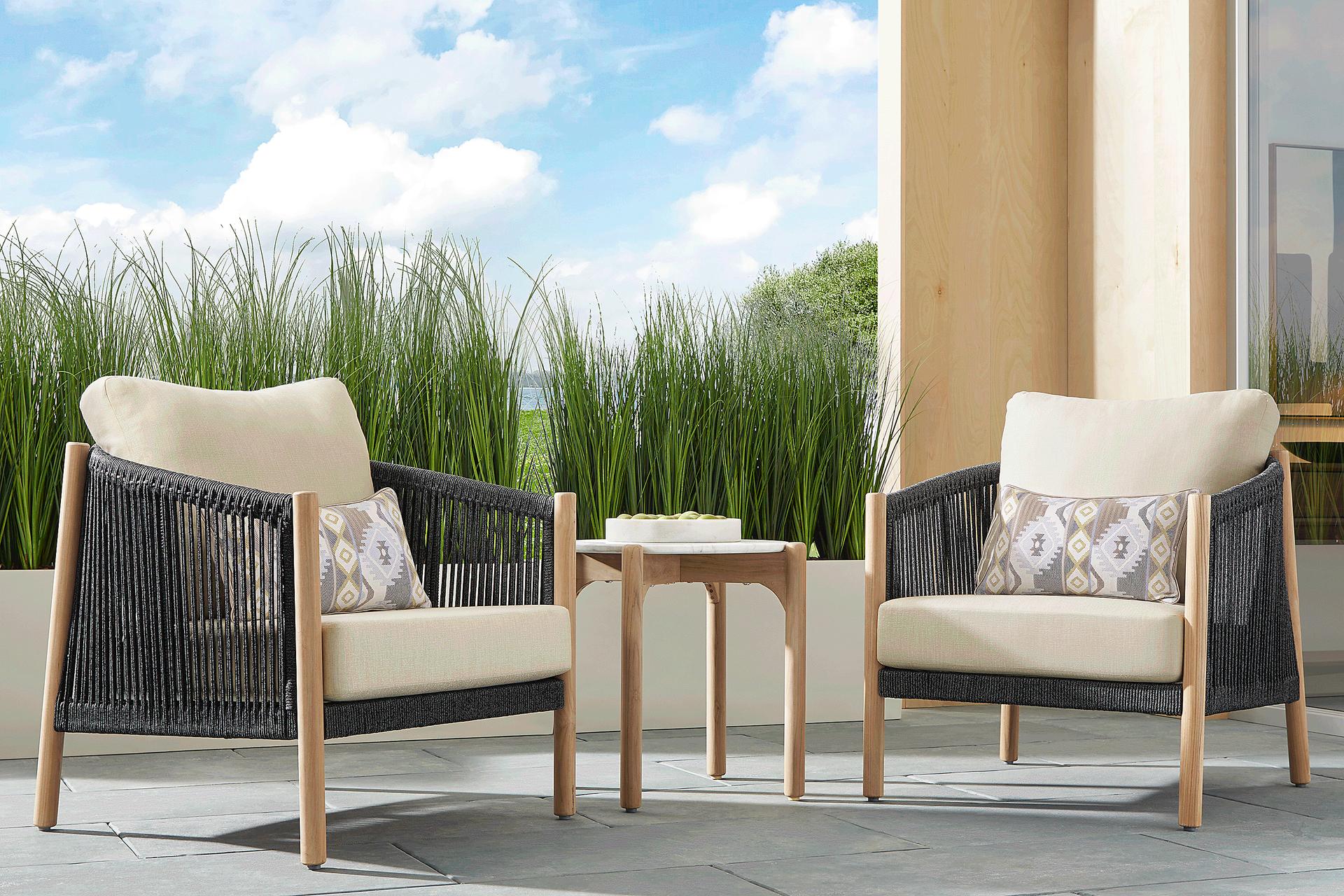 Koda Charcoal 3 Pc Outdoor Chat Set