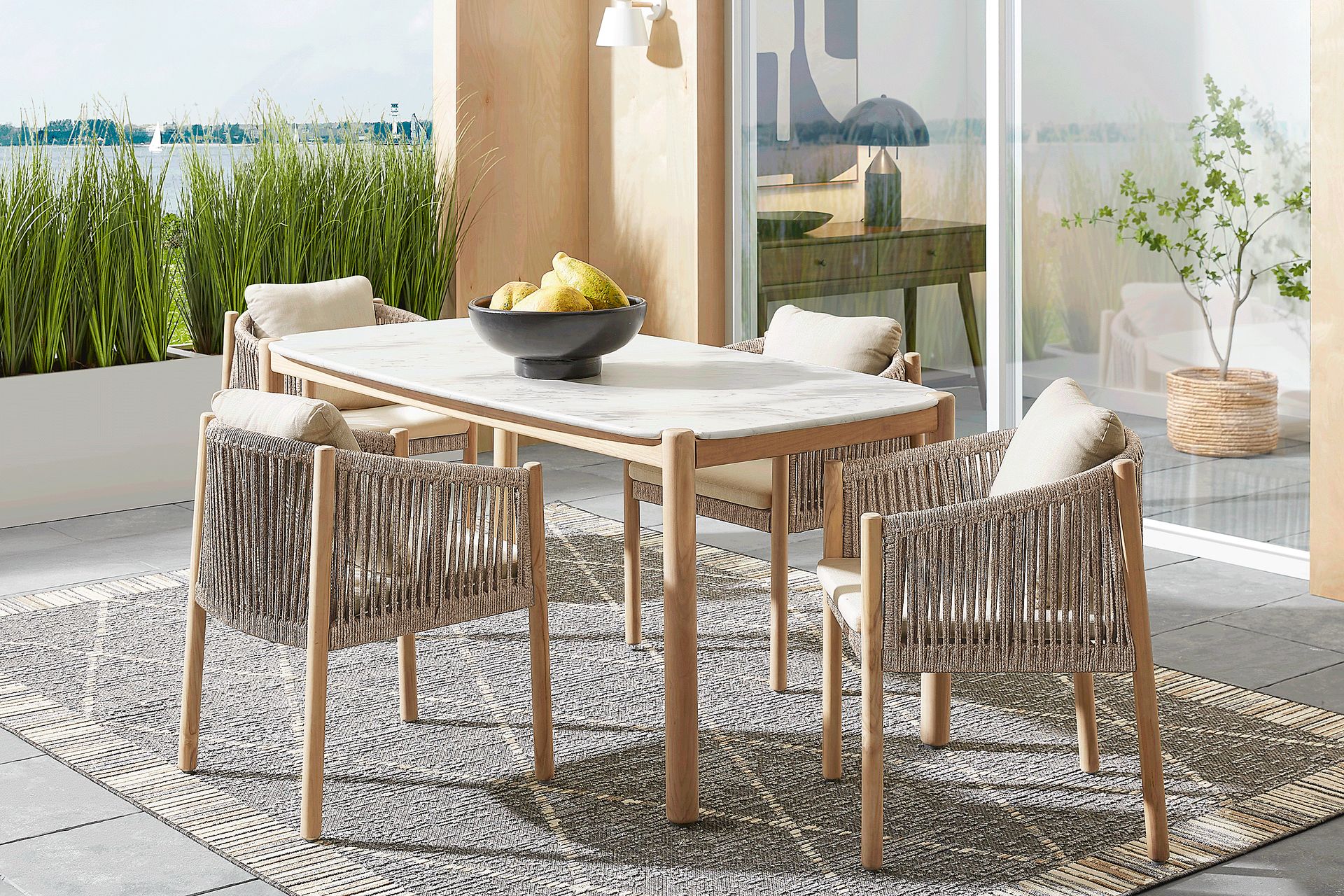 Koda White 71 in. Outdoor Dining Table - Image 2