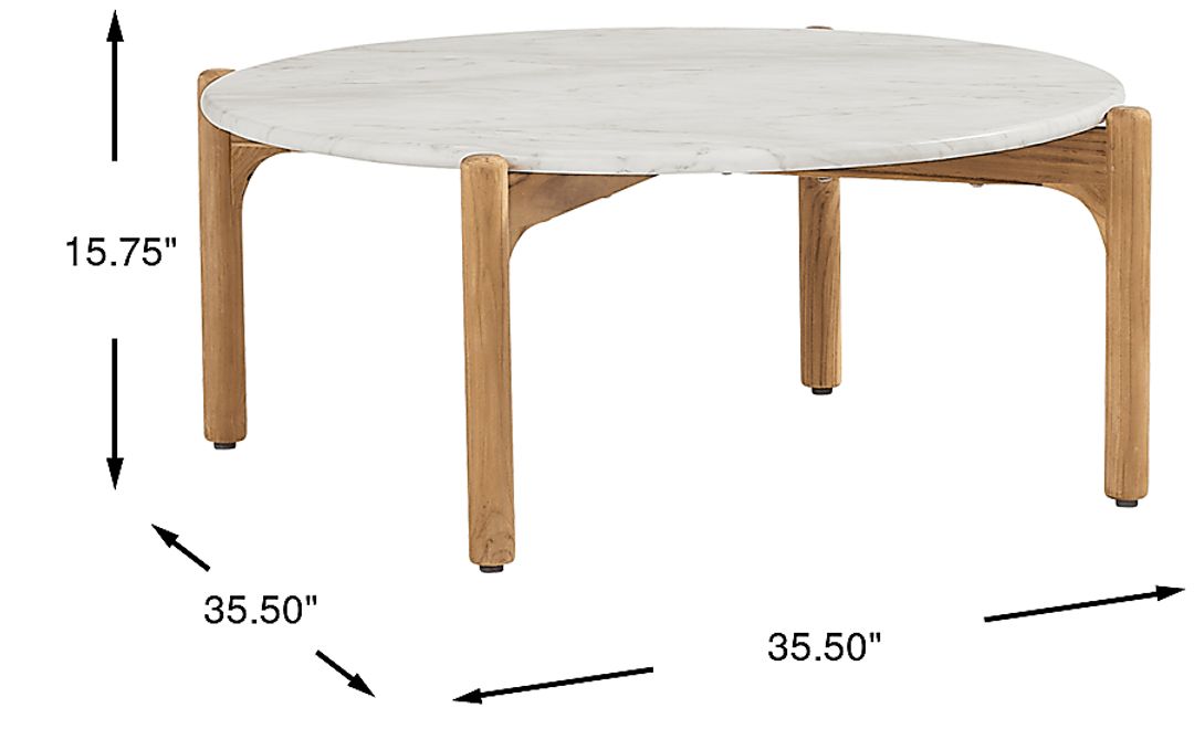 Koda White Outdoor Cocktail Table