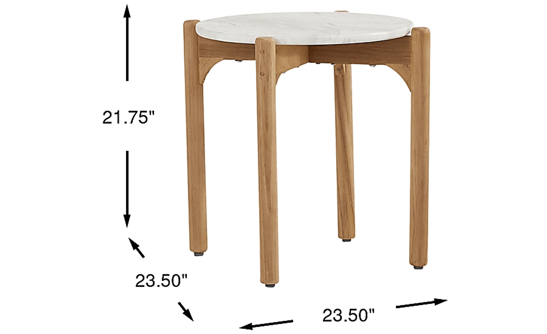 Koda White End Table