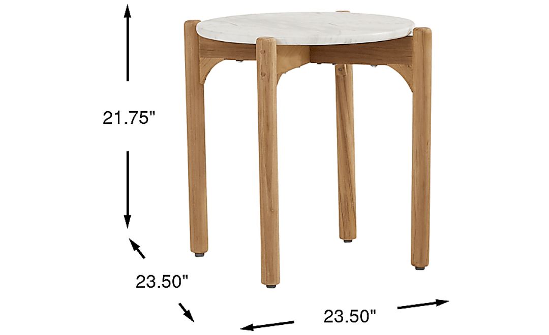 Koda White End Table