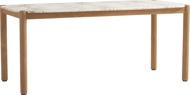 Koda White 71 in. Outdoor Dining Table - Thumbnail - Image 1