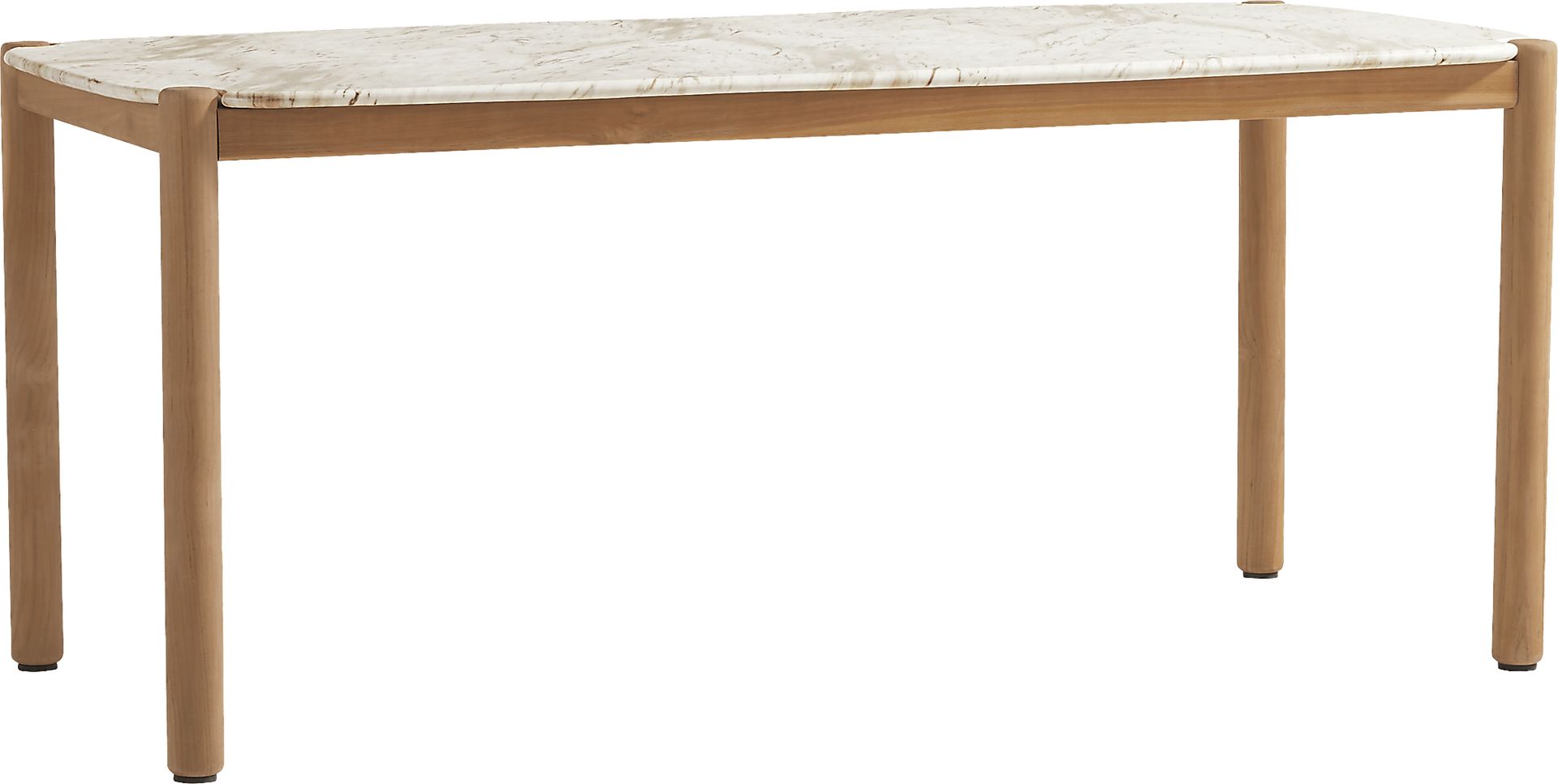 Koda White 71 in. Outdoor Dining Table - Image 1