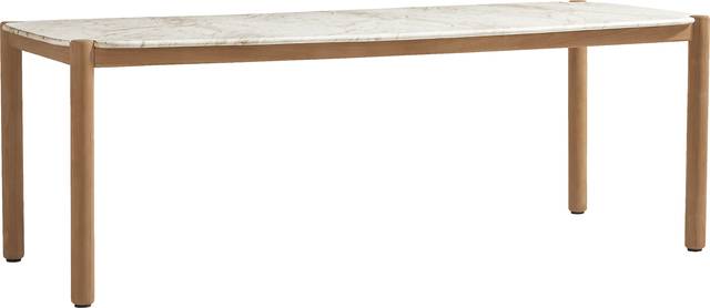 Koda White 86 in. Outdoor Dining Table - Thumbnail - Image 1