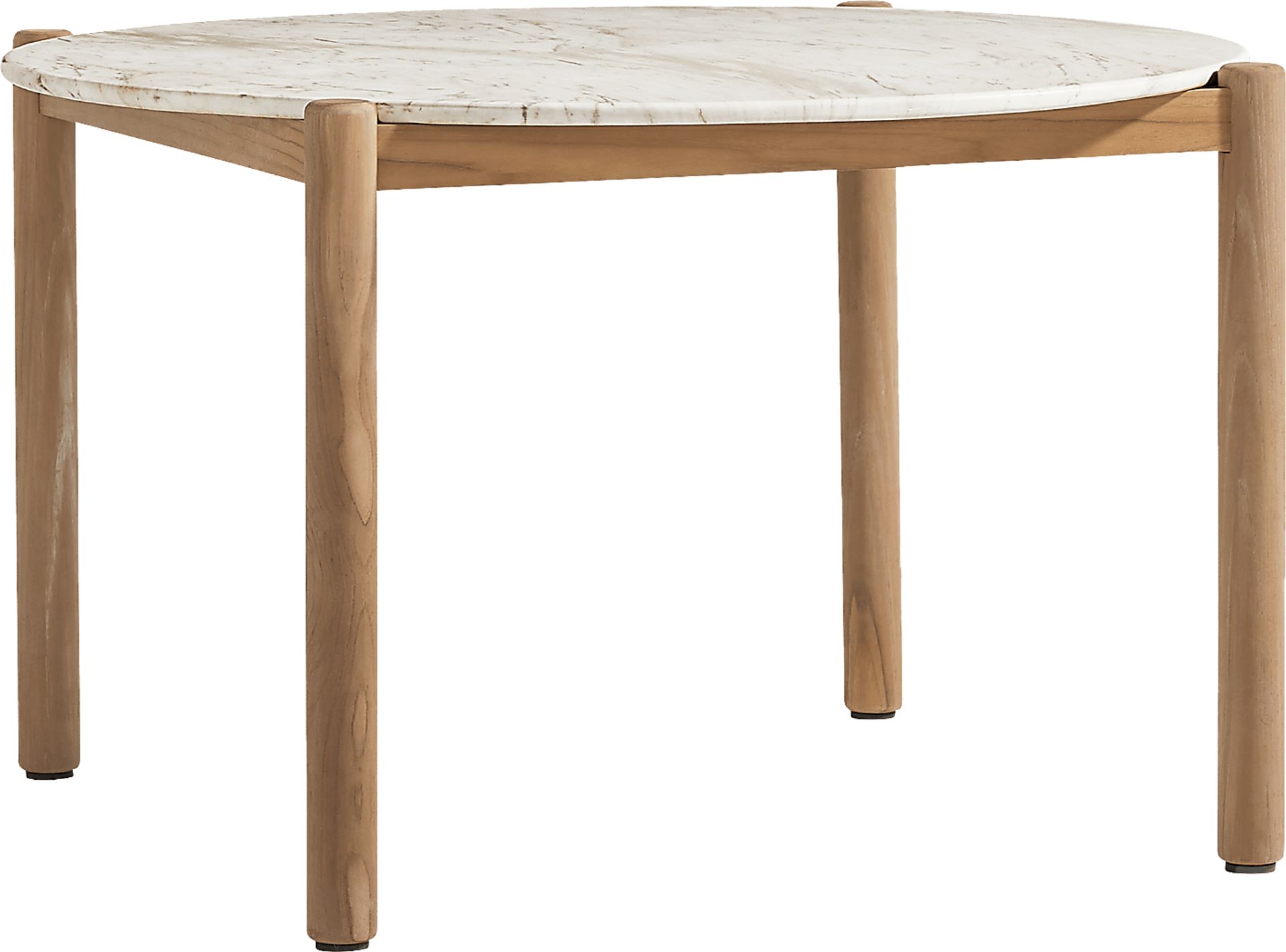 Koda White 47 in. Round Outdoor Dining Table - Image 1