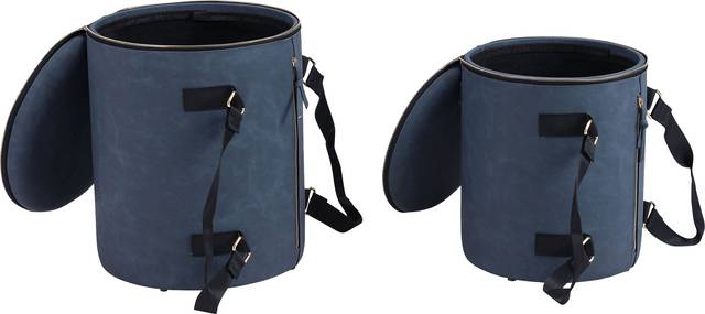 Koek Dark Blue Ottoman, Set of 2 - Thumbnail - Image 3