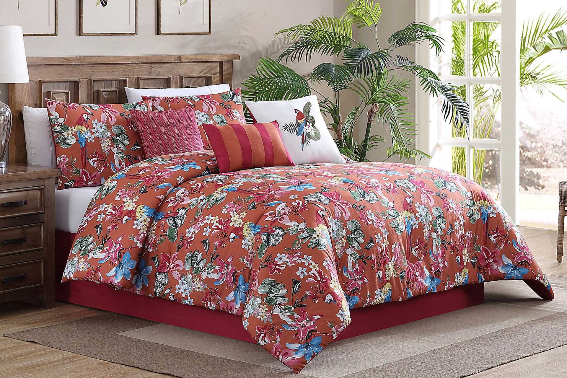 Koford Red 7 Pc King Comforter Set - Image 1