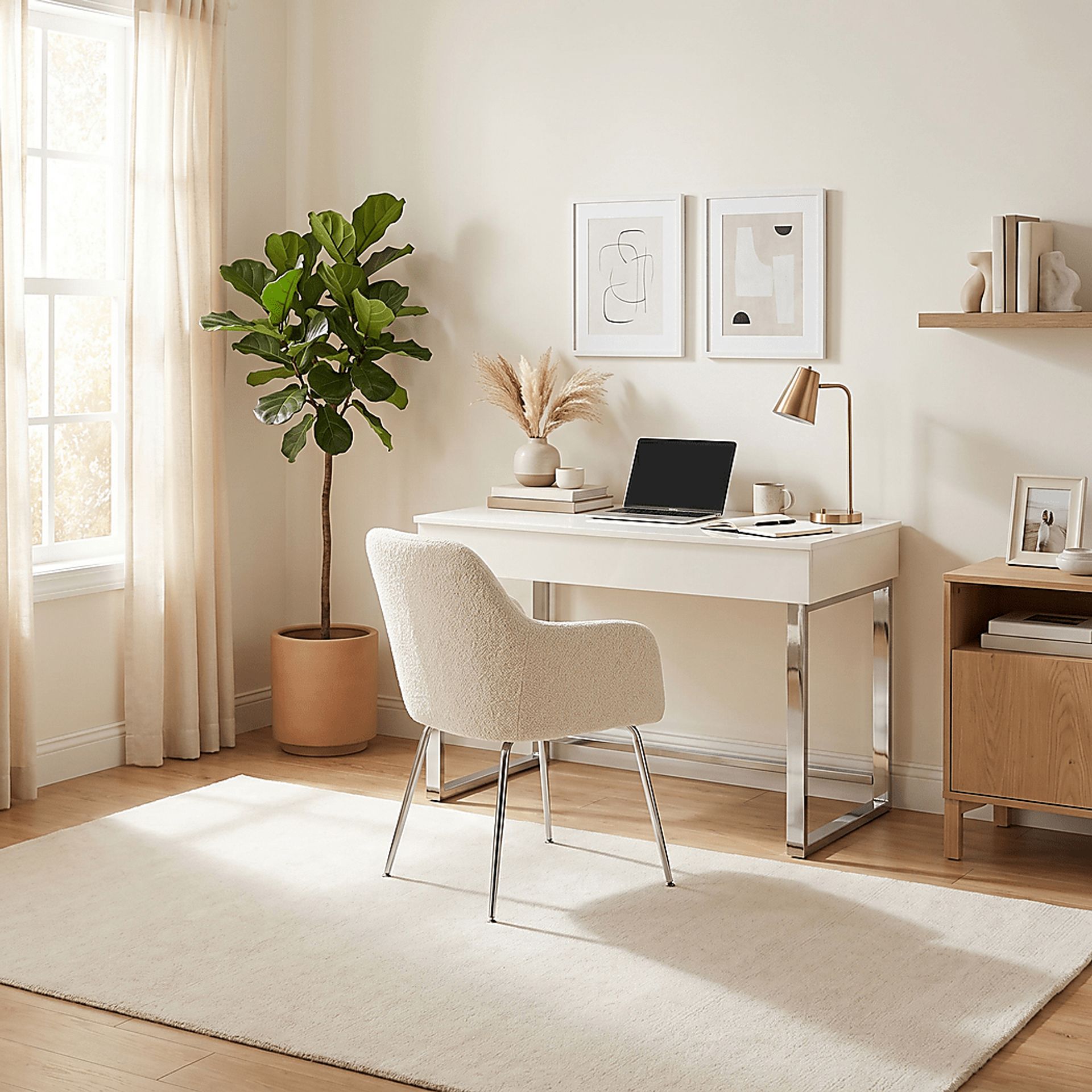 Kogabe White Adjustable Desk - Image 2