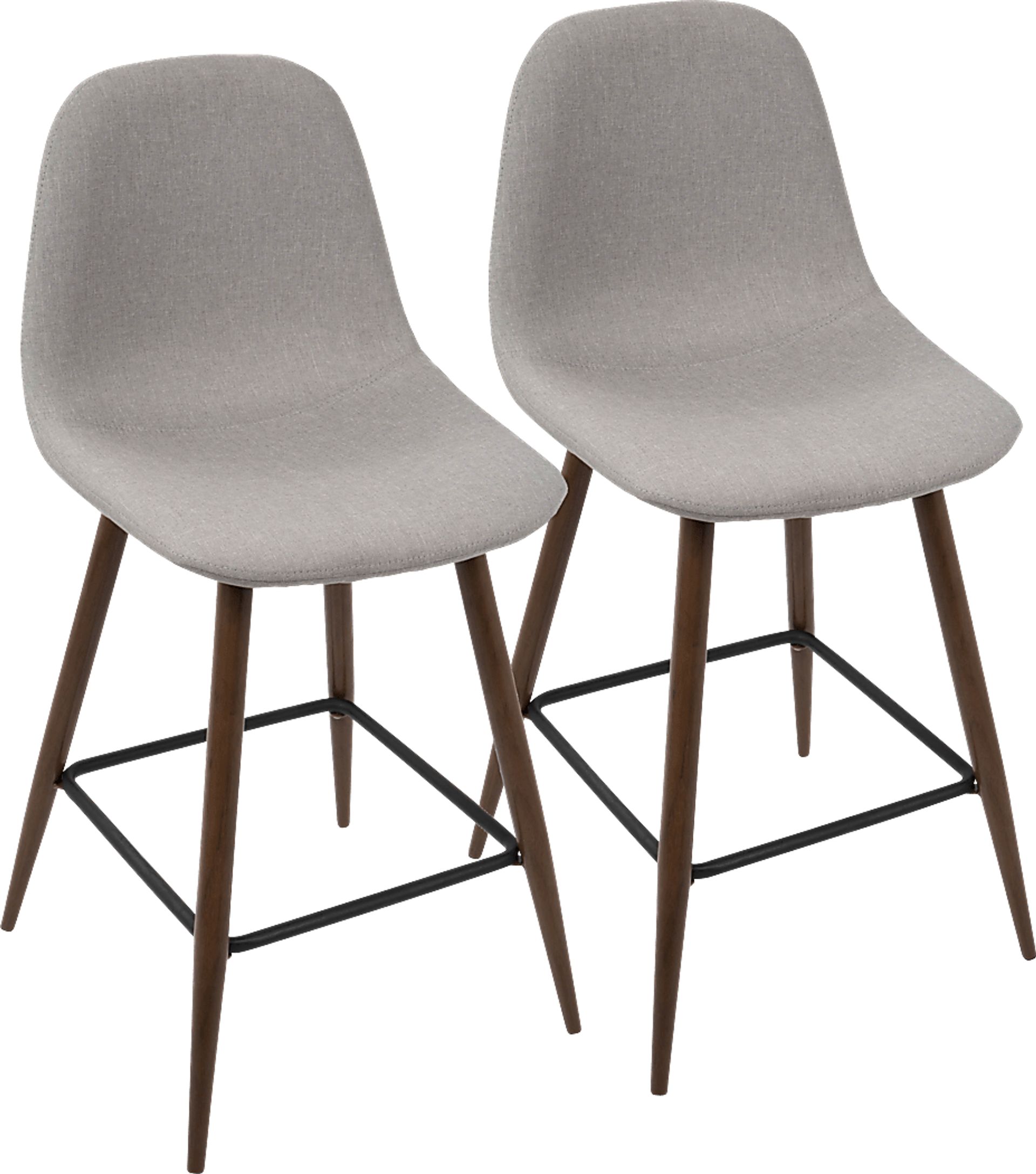 Kokai Gray Counter Height Stool (Set of 2) - Image 1