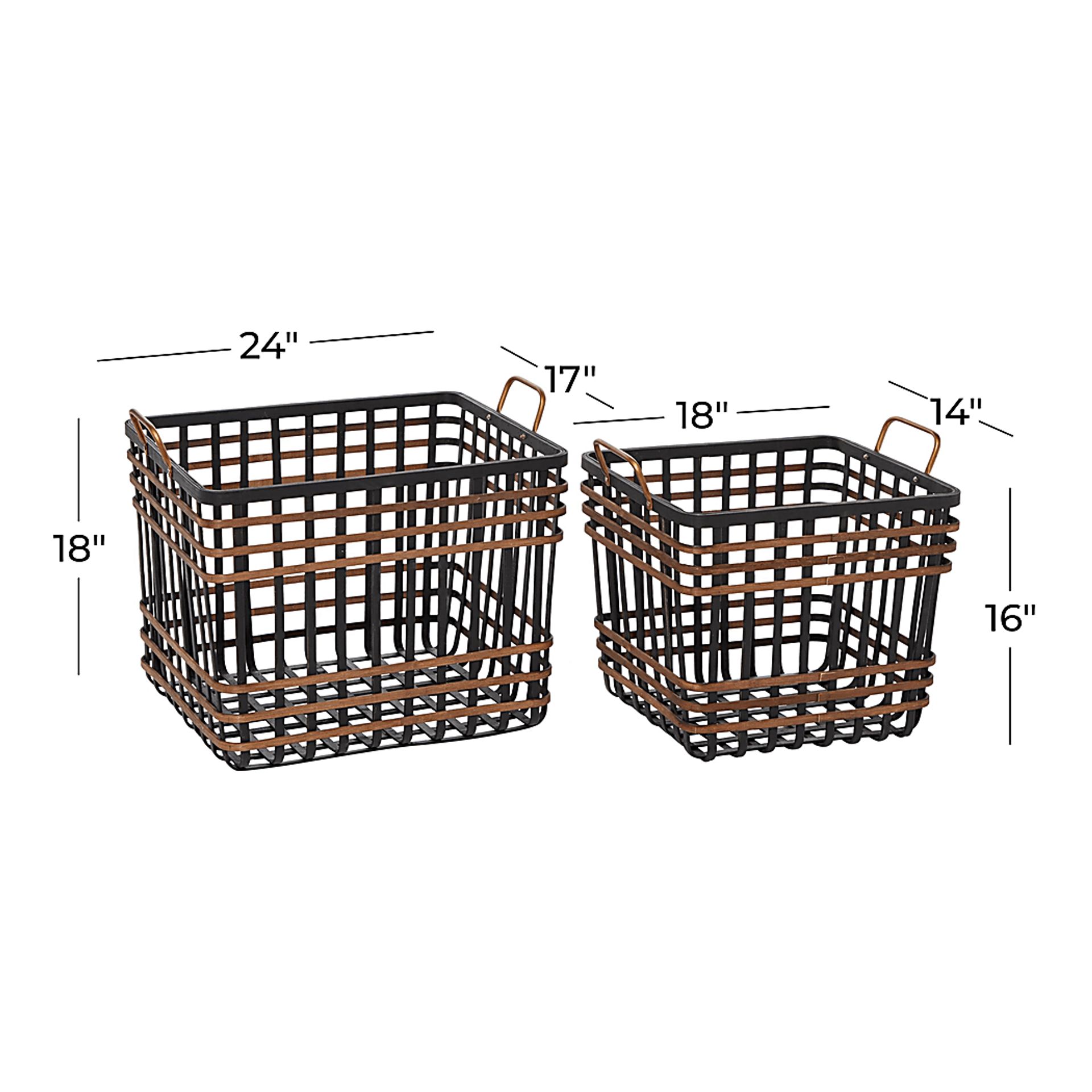 Kolb Black Basket, Set of 2 - Image 13