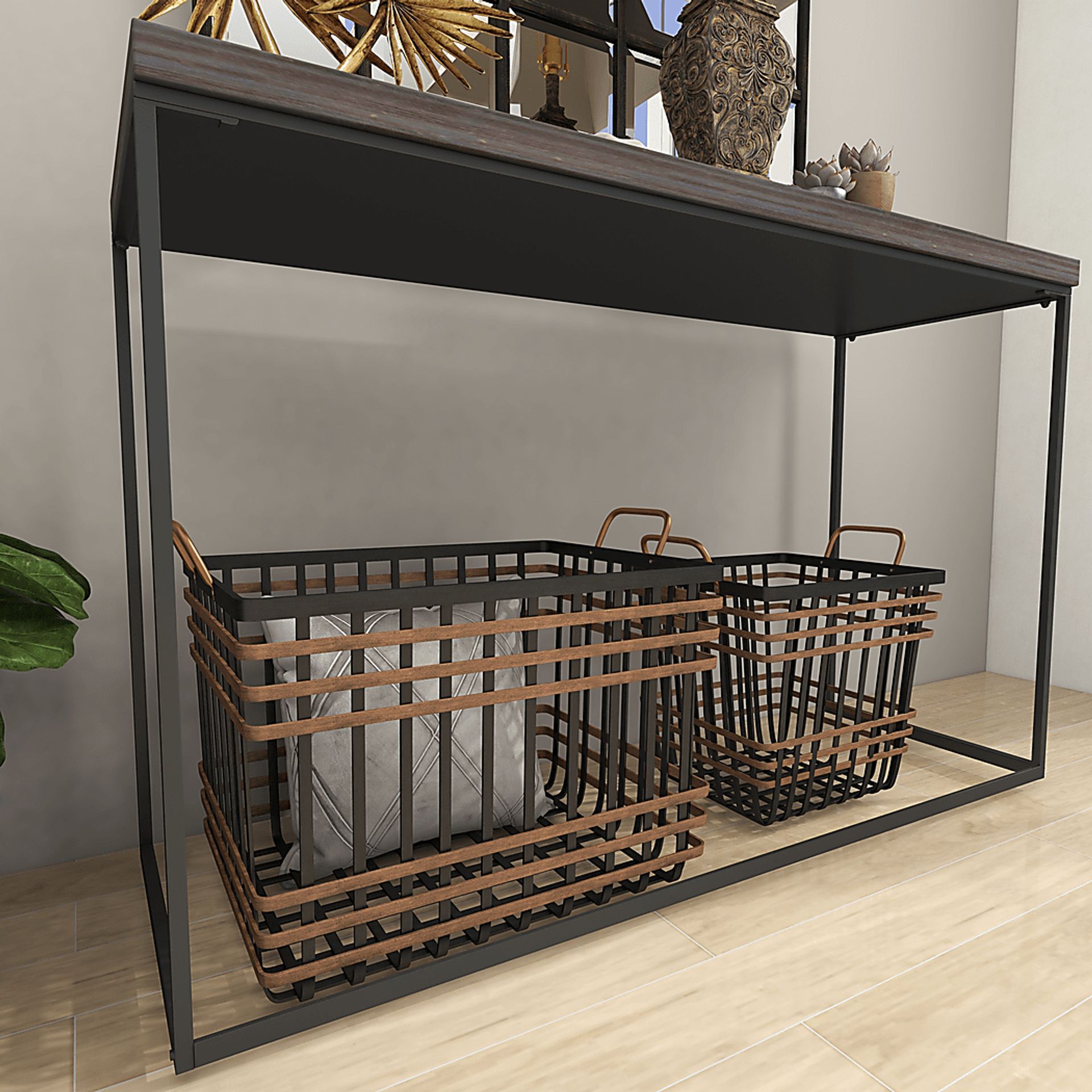 Kolb Black Basket, Set of 2 - Image 2