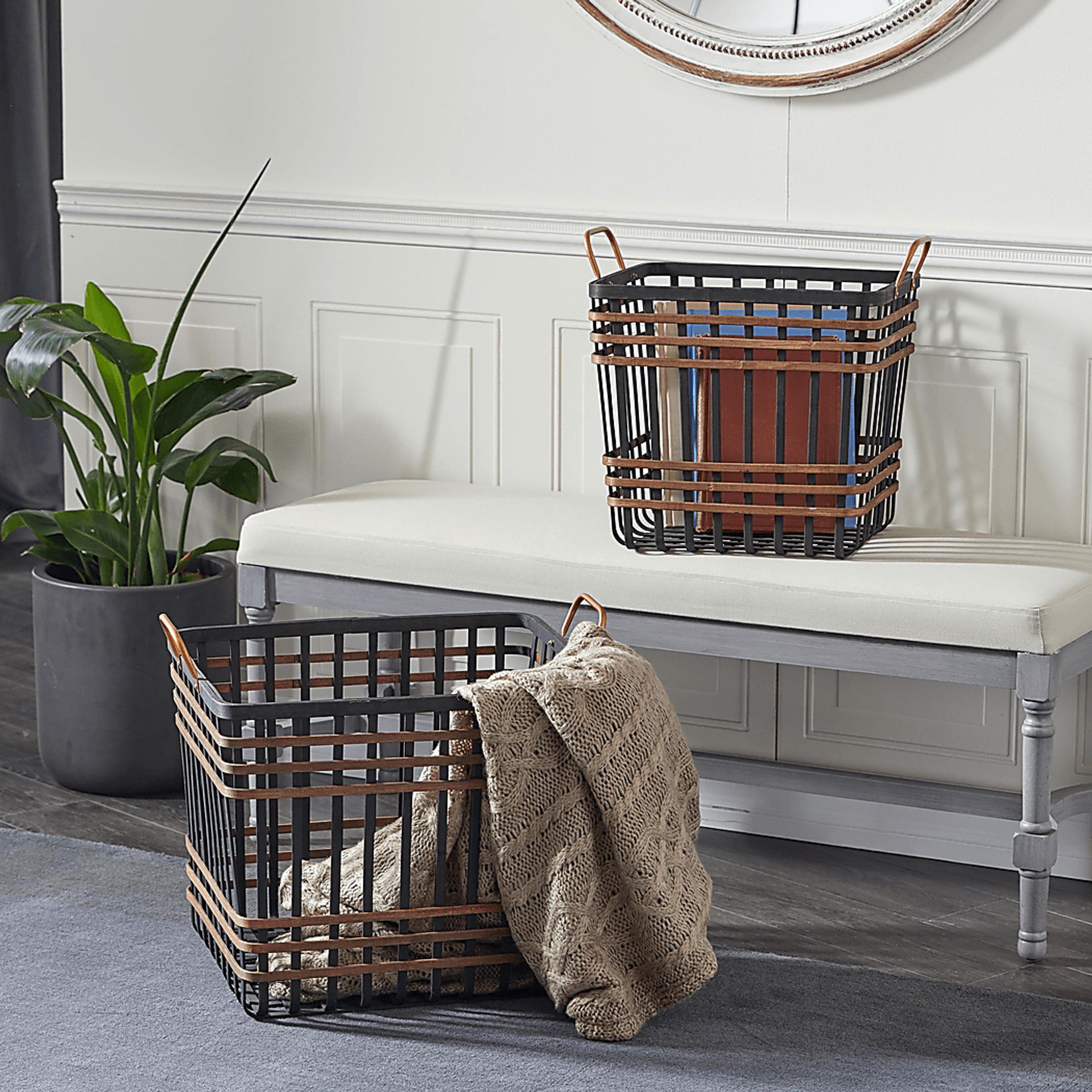 Kolb Black Basket, Set of 2 - Image 7