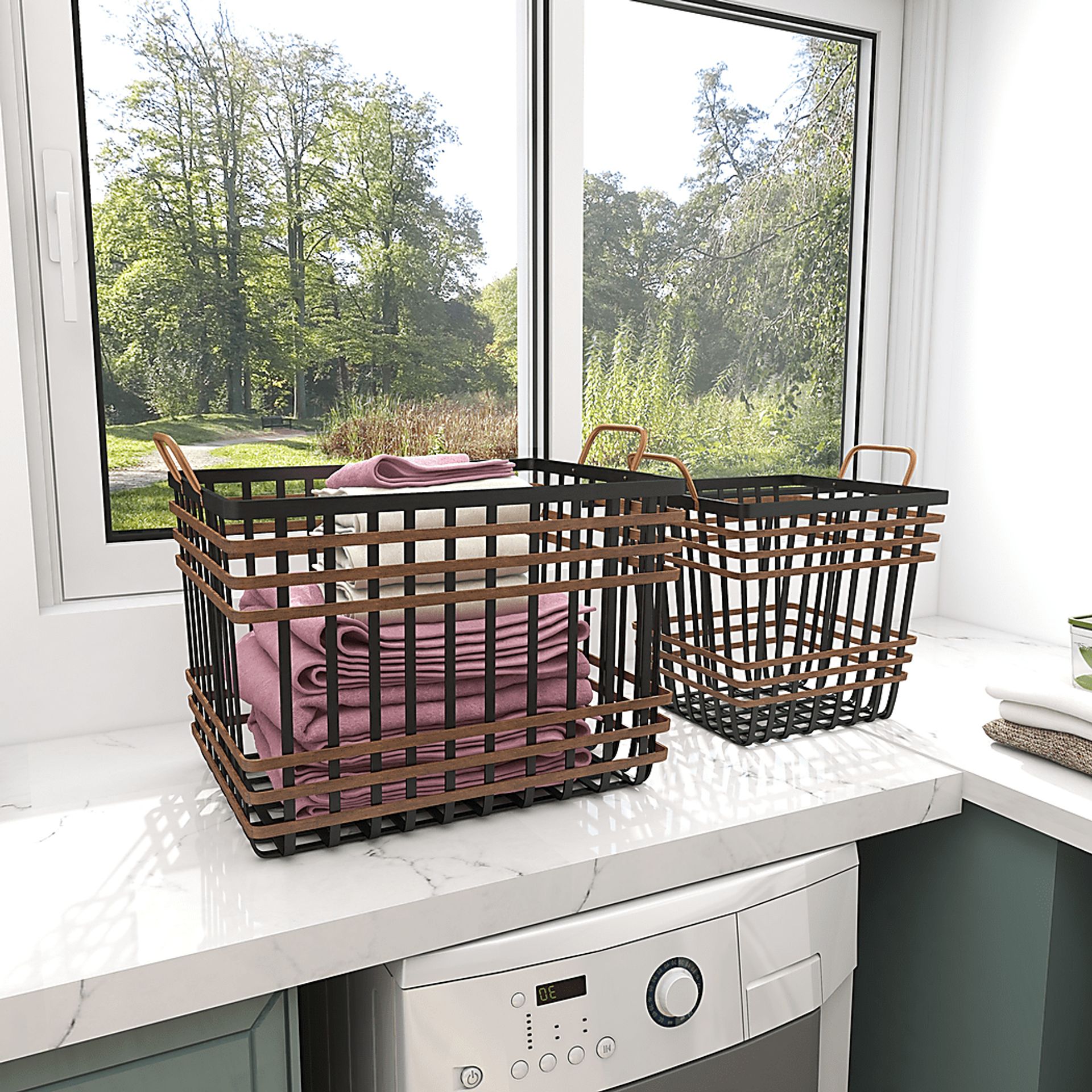 Kolb Black Basket, Set of 2 - Image 9