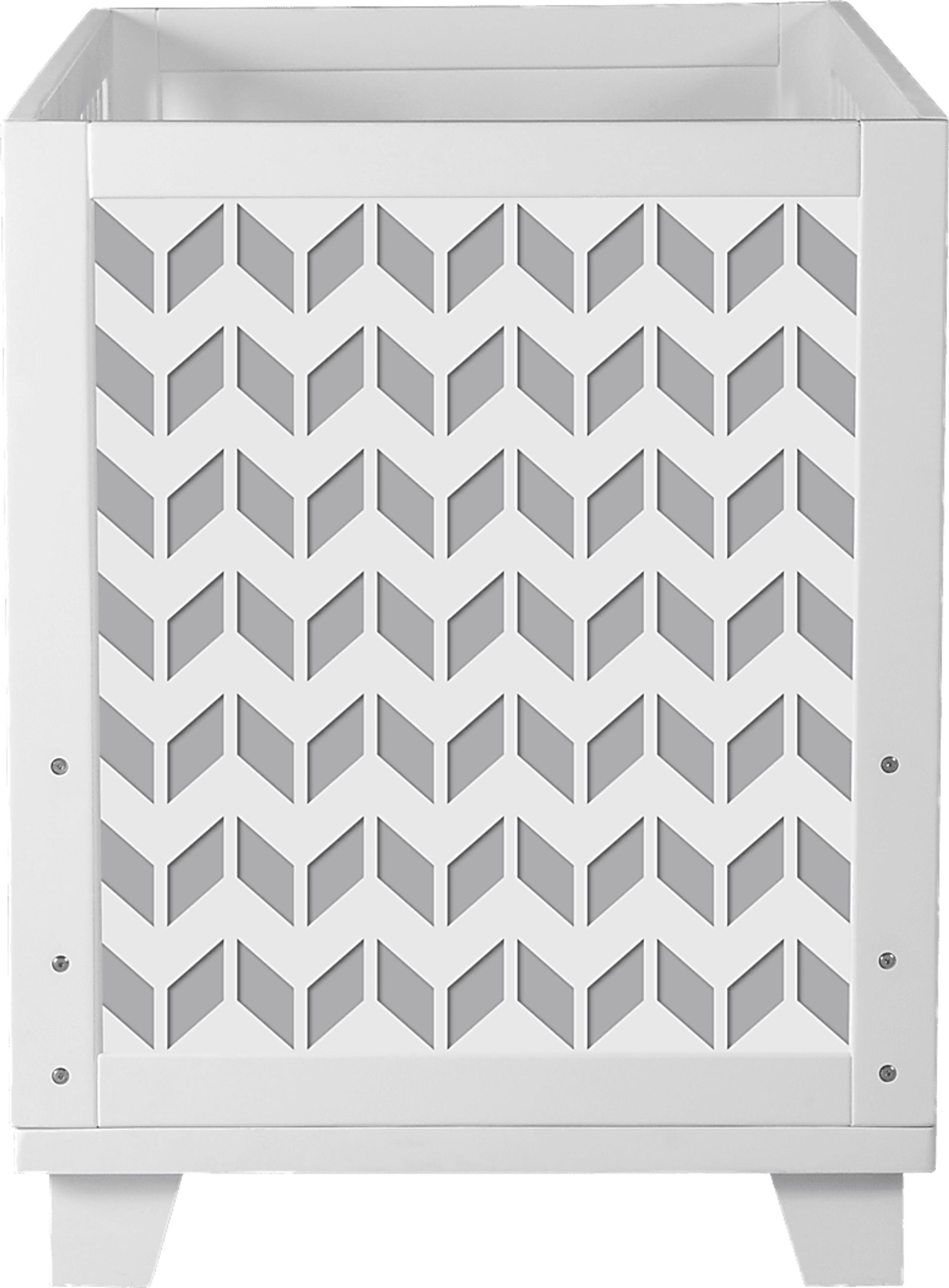 Kolino White Crib with Chevron Panels - Image 1
