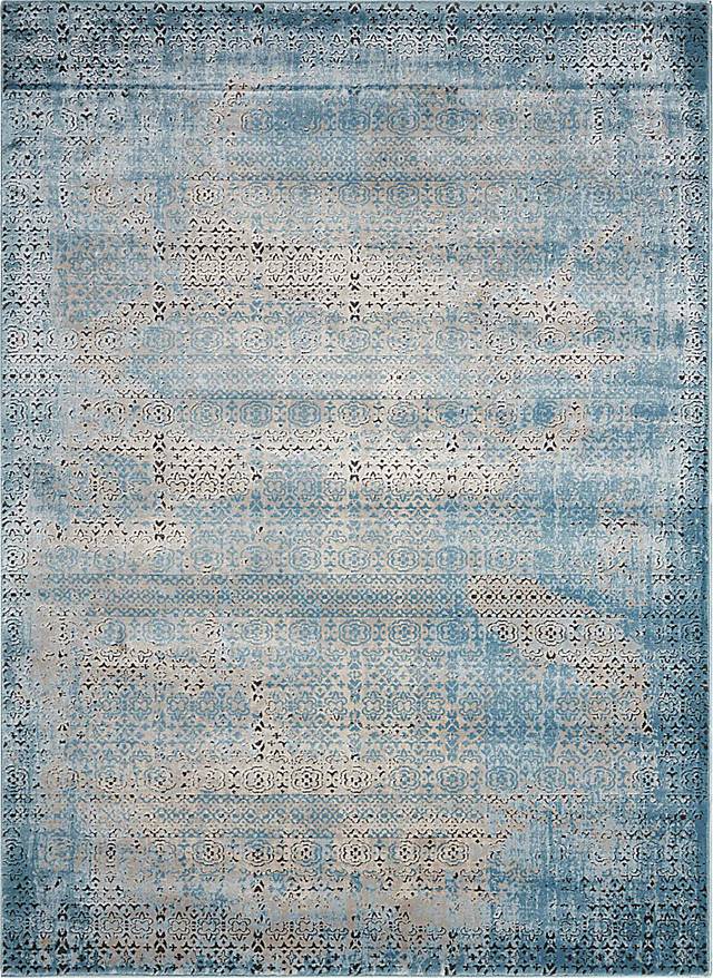 Konnie Blue 7'10 x 10'6 Rug - Thumbnail - Image 1