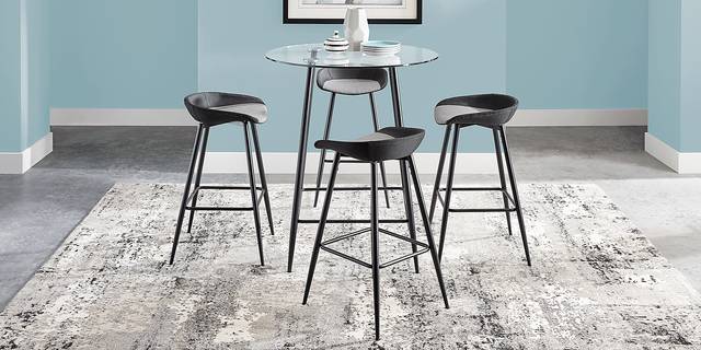 Kori Black 5 Pc Bar Height Dining Set - Thumbnail - Image 2