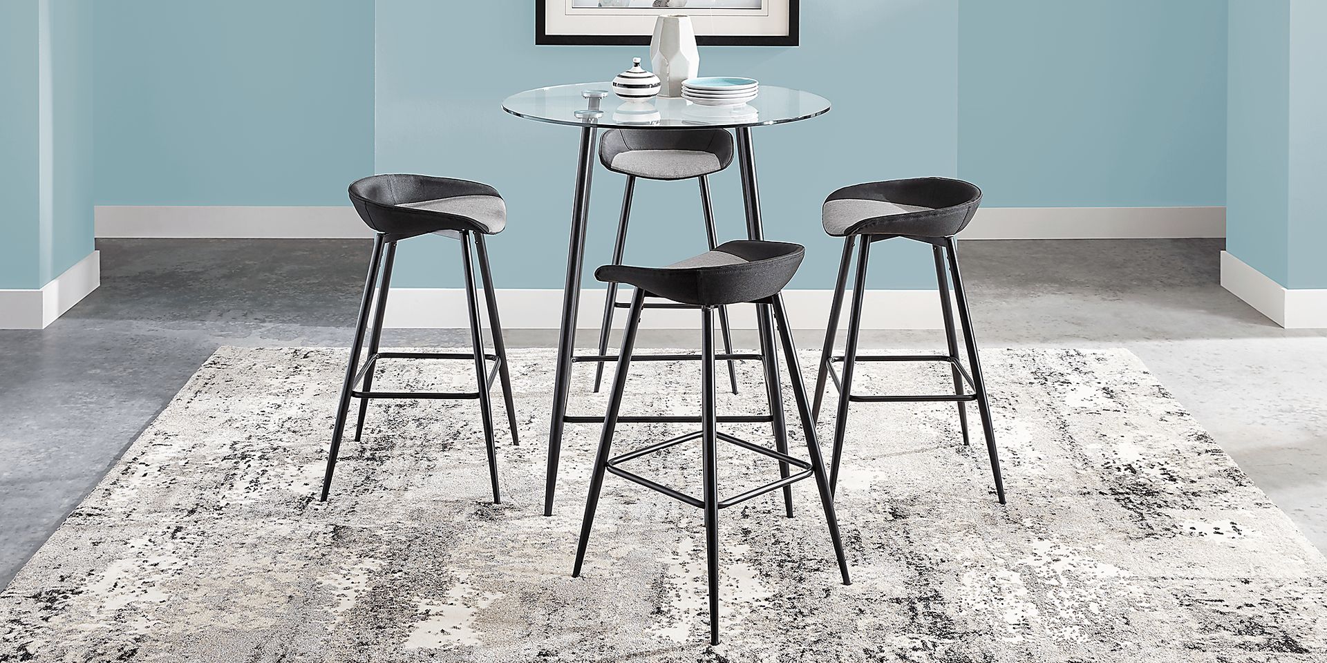 Kori Black 5 Pc Bar Height Dining Set - Image 2