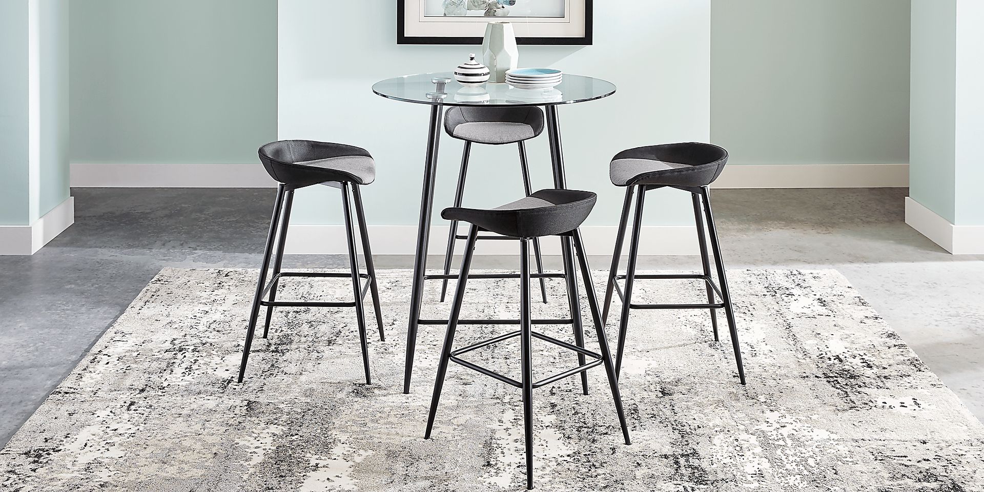 Kori Black 5 Pc Bar Height Dining Set - Image 1