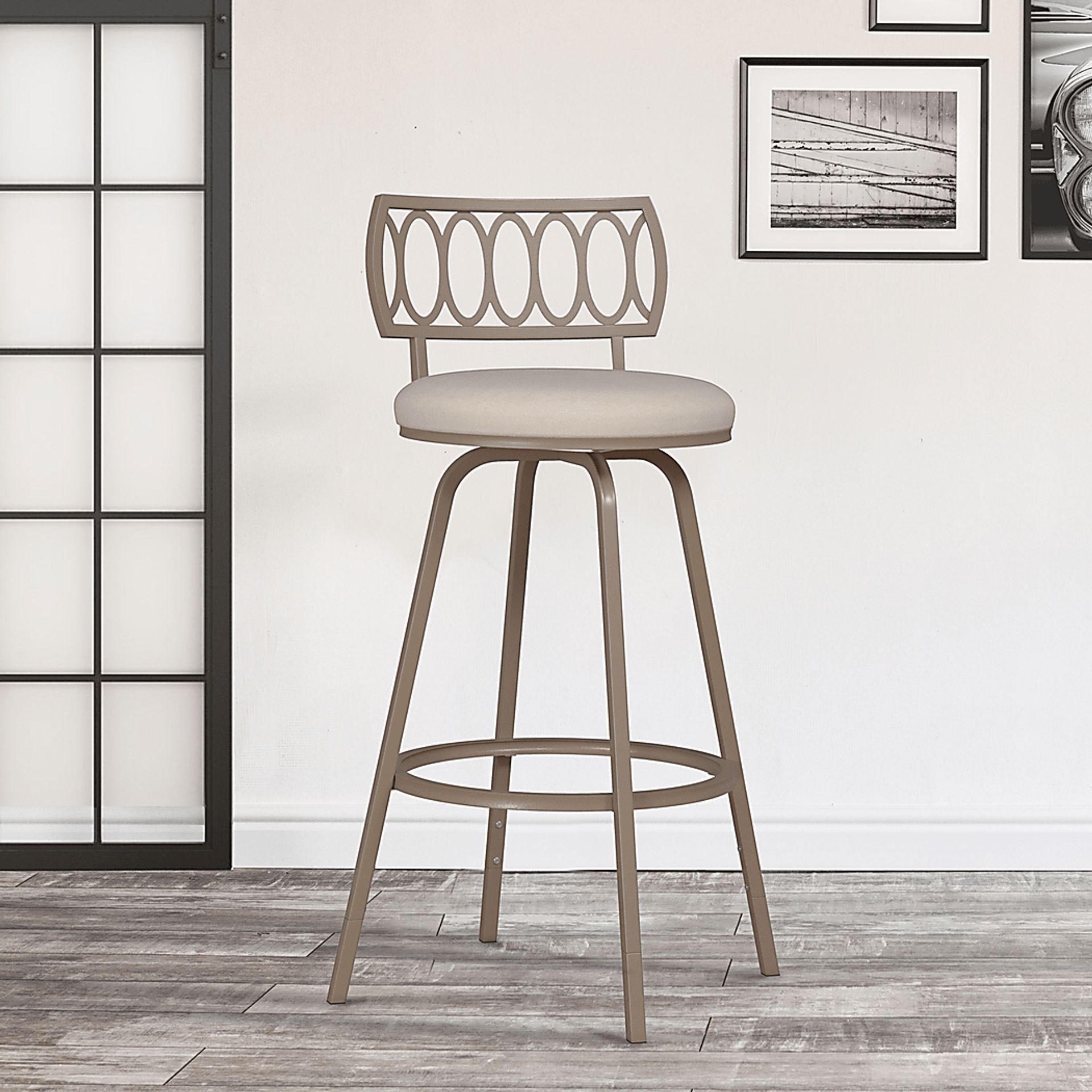 Kornblum Beige Adjustable Counter Height Stool - Image 14