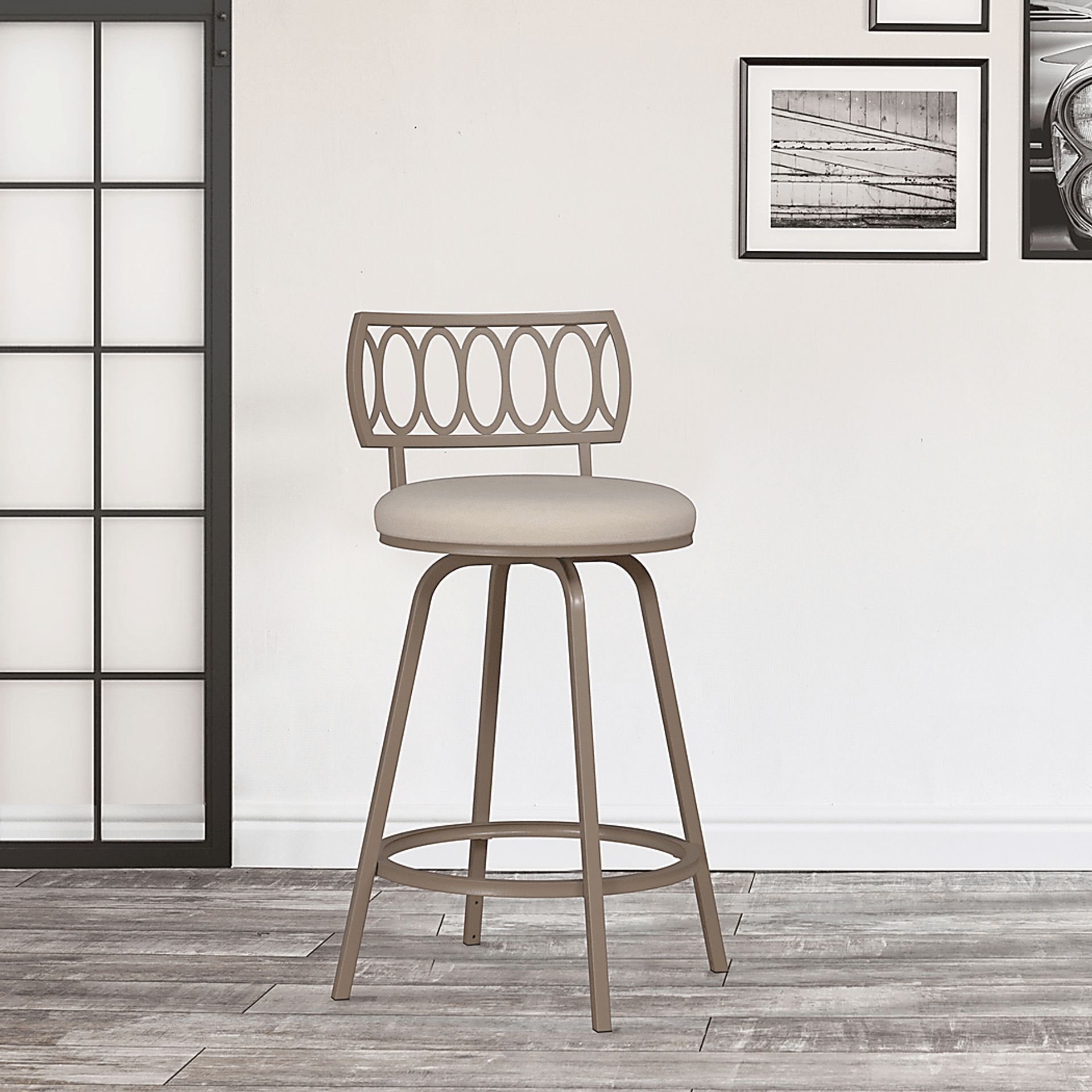 Kornblum Beige Adjustable Counter Height Stool - Image 15