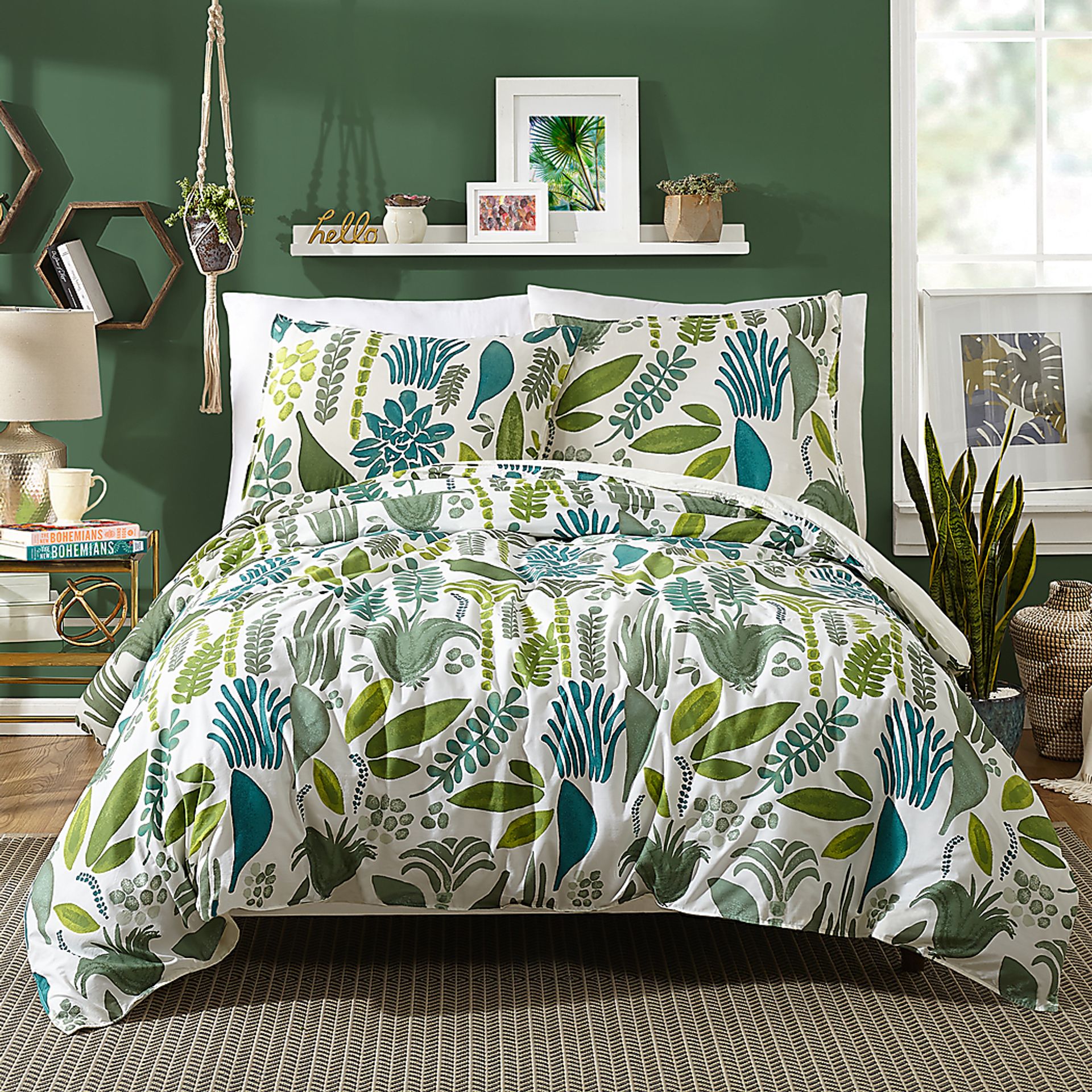 Kostner Green King 3 Pc Duvet Set - Image 1