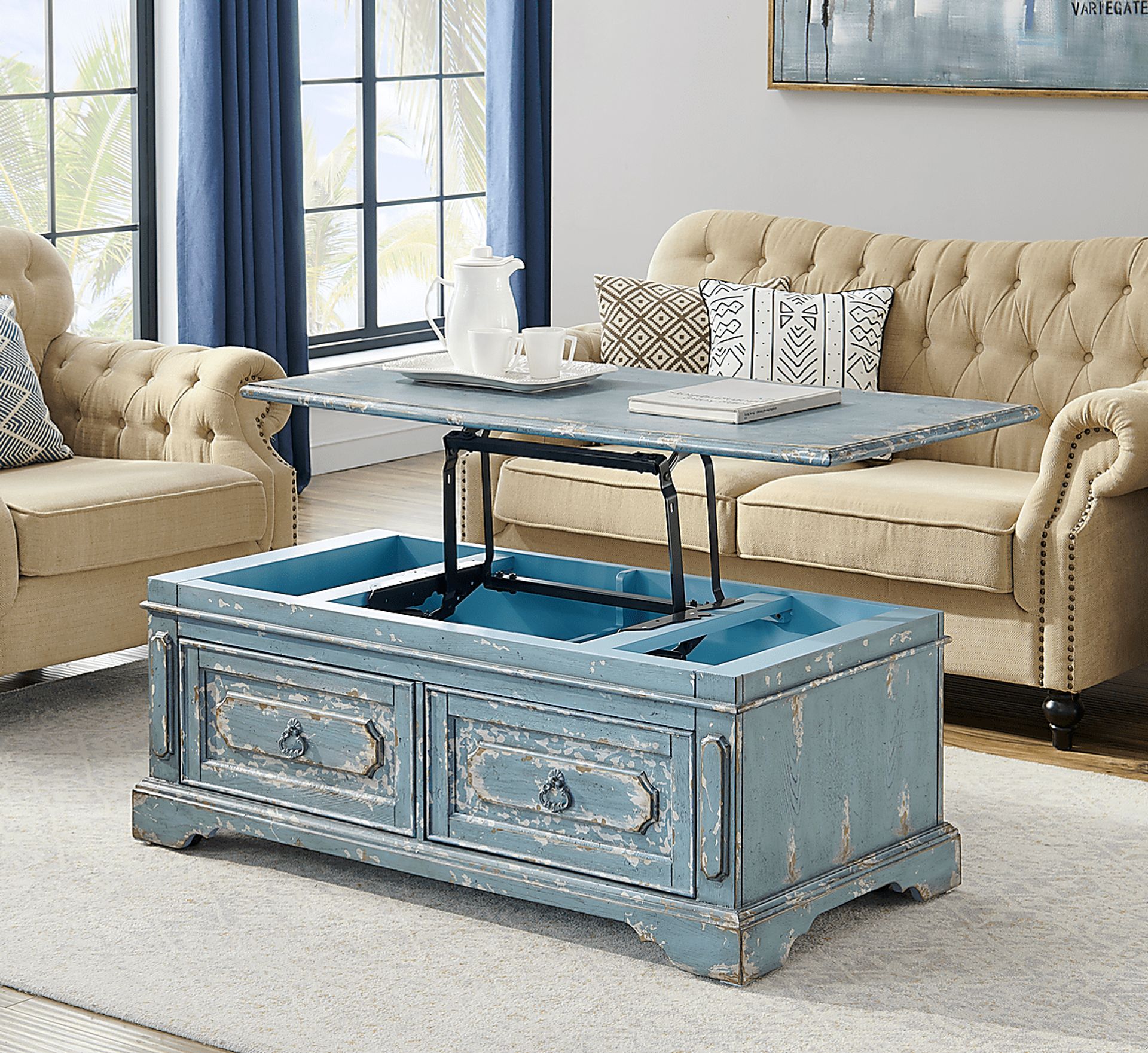Kraddle Blue Cocktail Table - Image 11