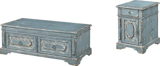 Kraddle Blue Cocktail Table - Thumbnail - Image 7