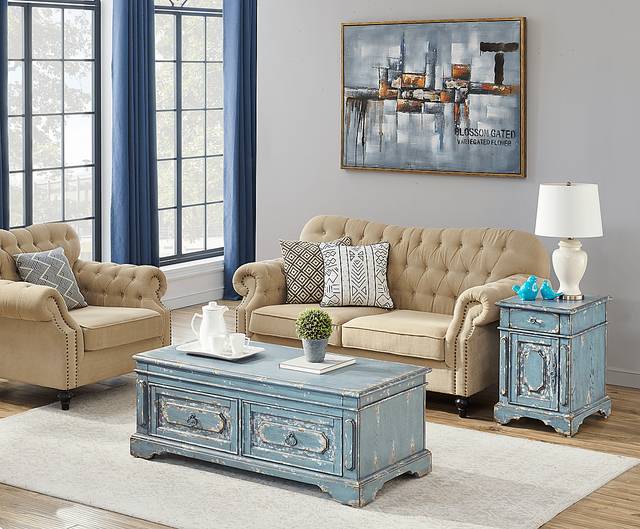 Kraddle Blue Cocktail Table - Thumbnail - Image 10