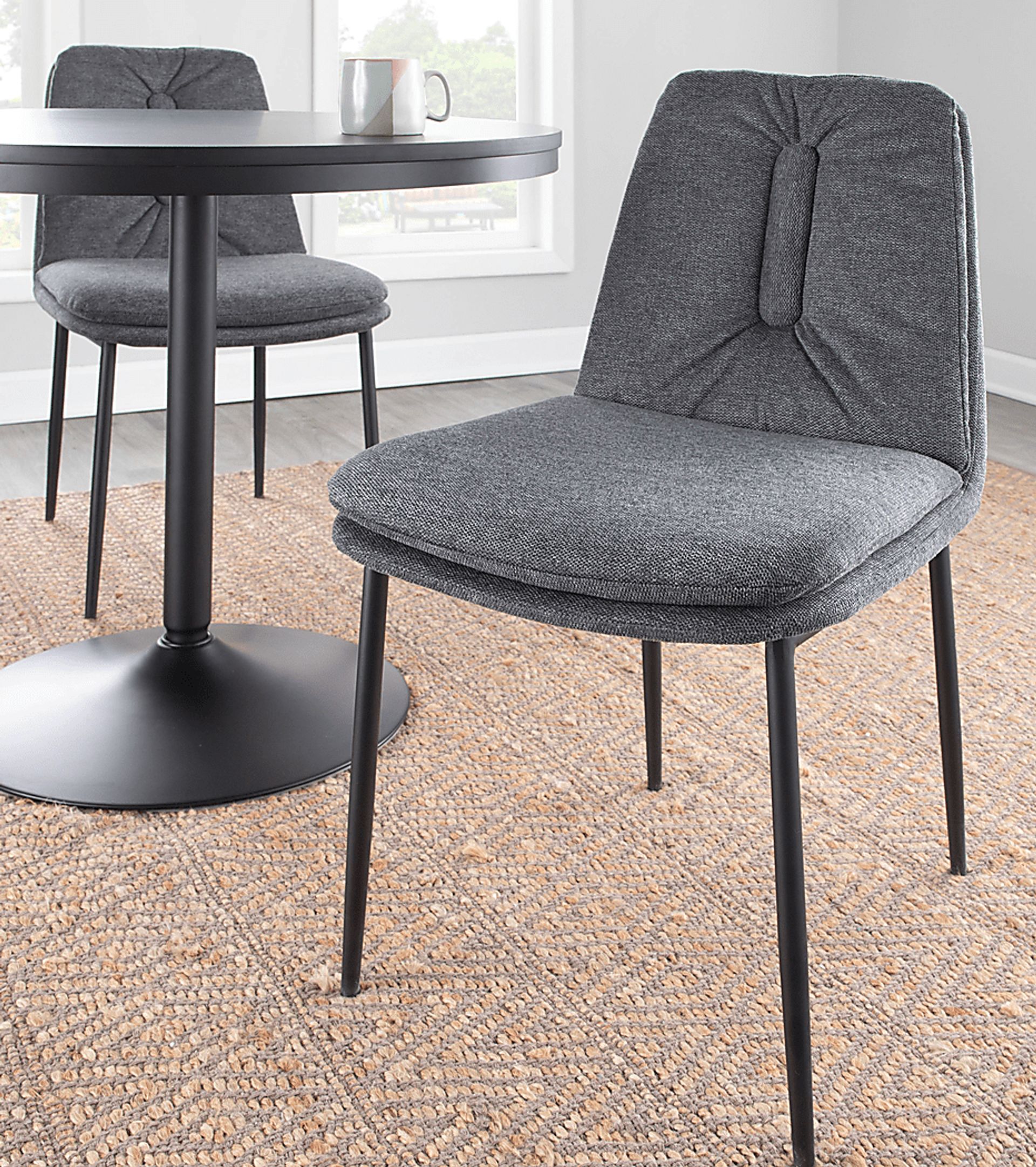 Kraemar Charcoal Side Chair, Set of 2 - Image 12