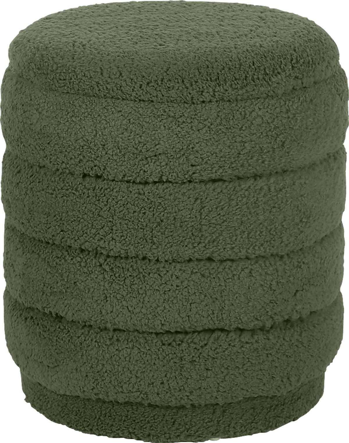 Kraftile I Green Polyester Fabric Storage Ottoman Rooms to Go