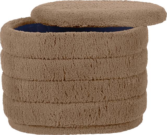 Kraftile II Brown Storage Ottoman - Thumbnail - Image 3