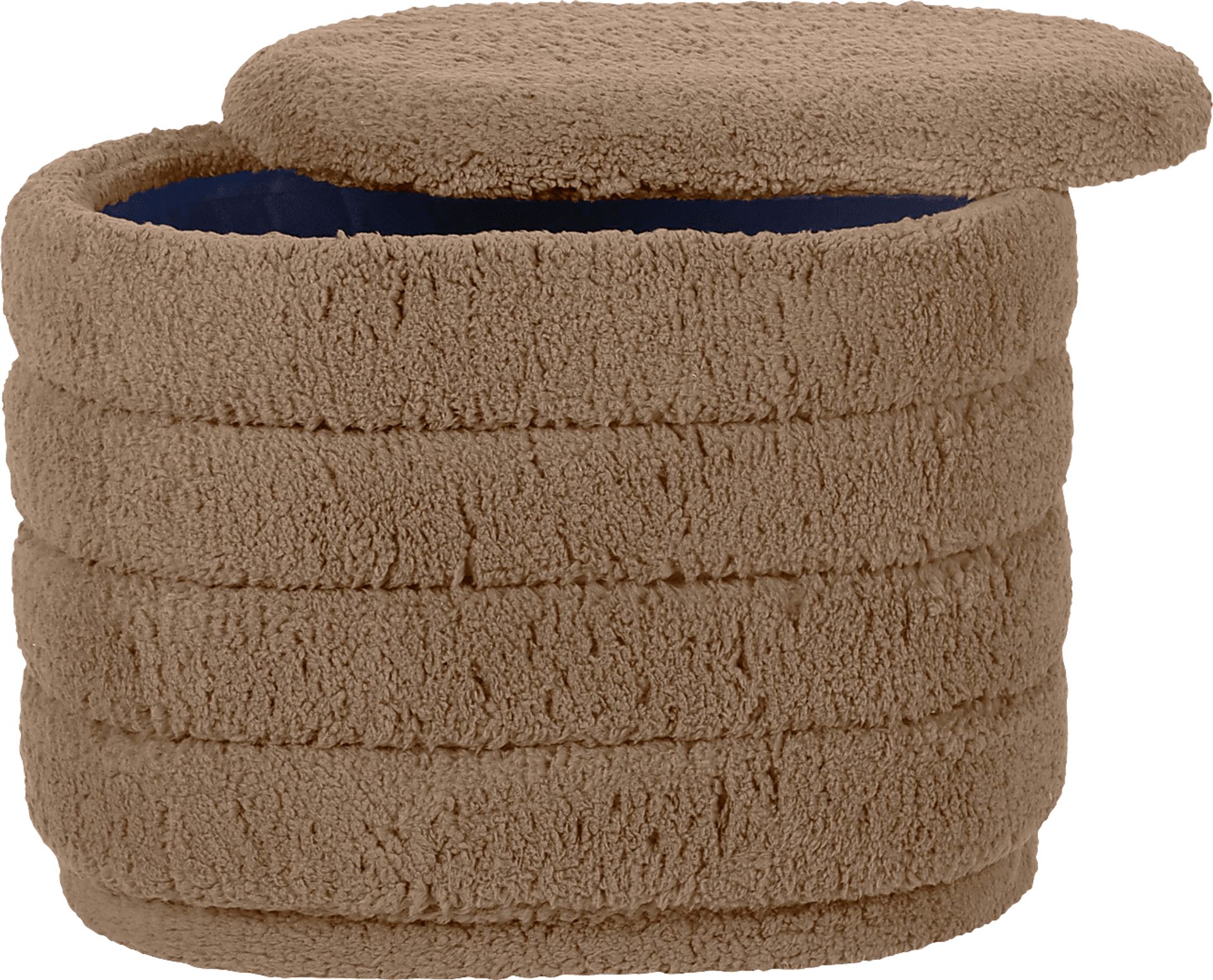 Kraftile II Brown Storage Ottoman - Image 3