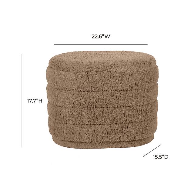 Kraftile II Brown Storage Ottoman - Thumbnail - Image 7