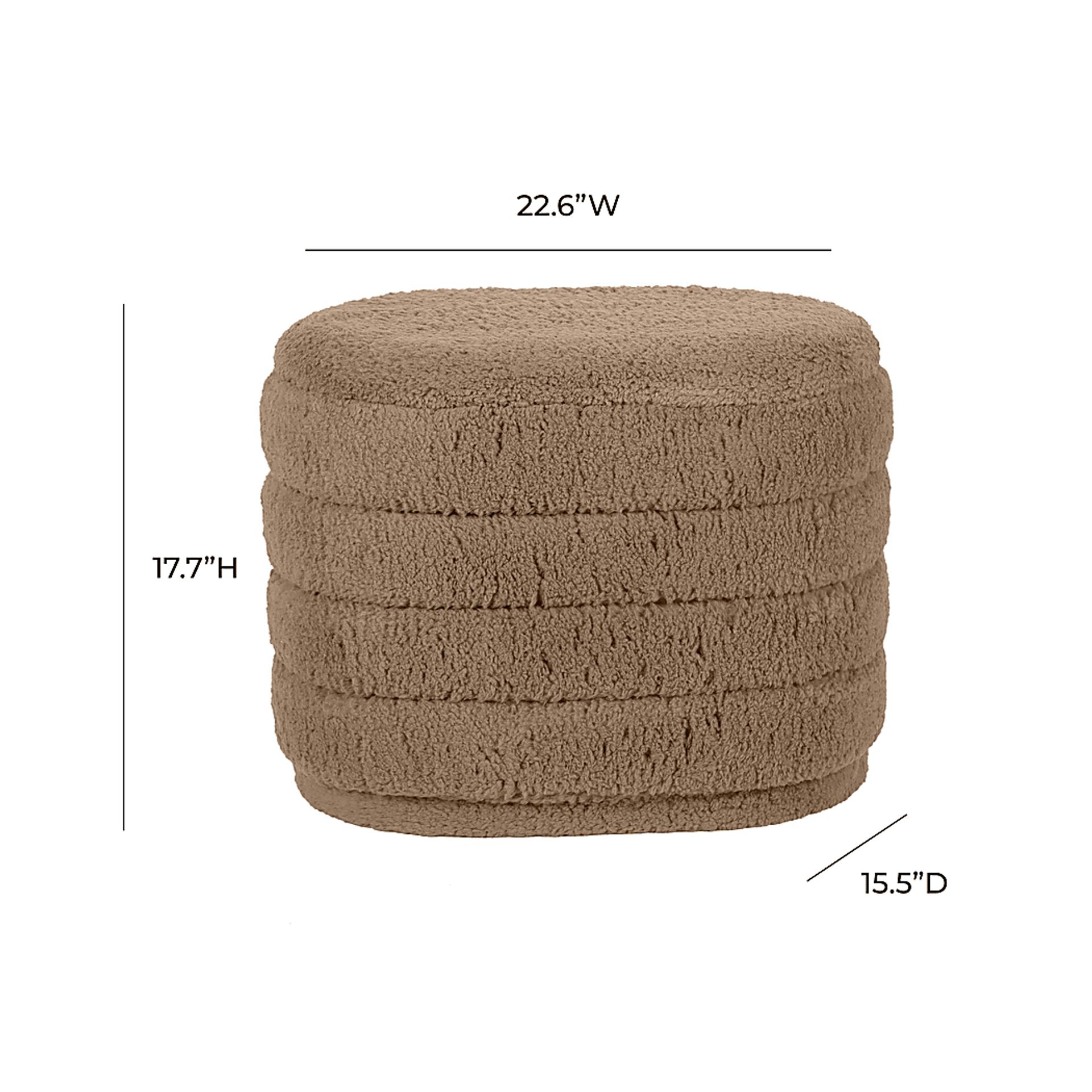 Kraftile II Brown Storage Ottoman - Image 7