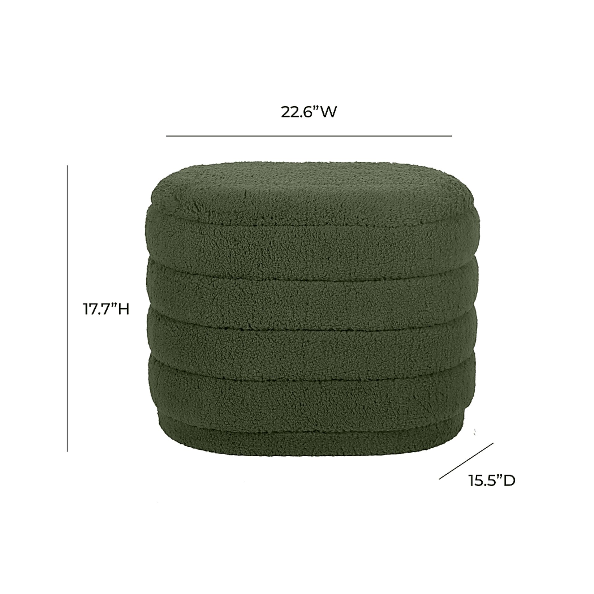 Kraftile II Green Storage Ottoman - Image 9