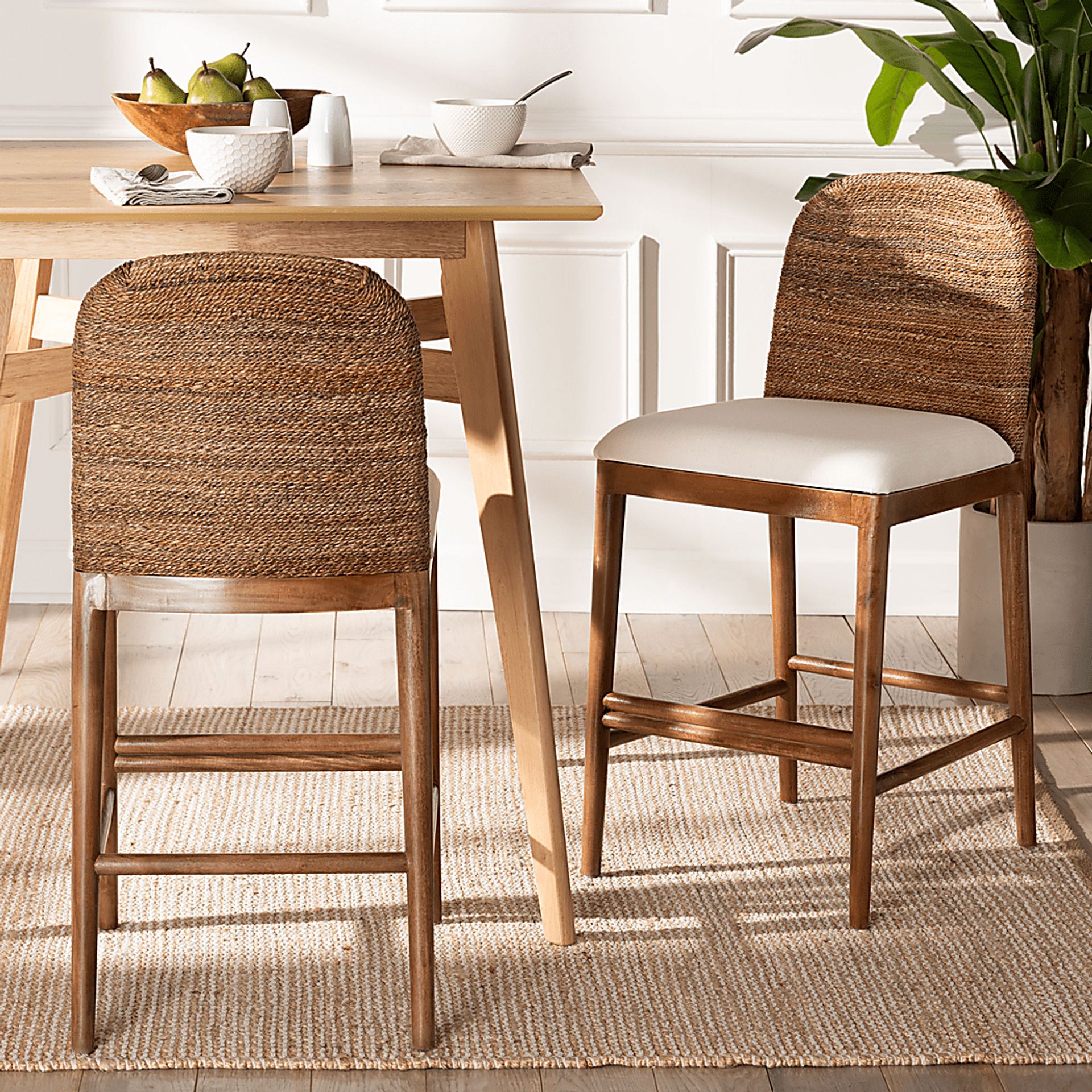 Krakue Brown Counter Stool, Set of 2 - Image 2