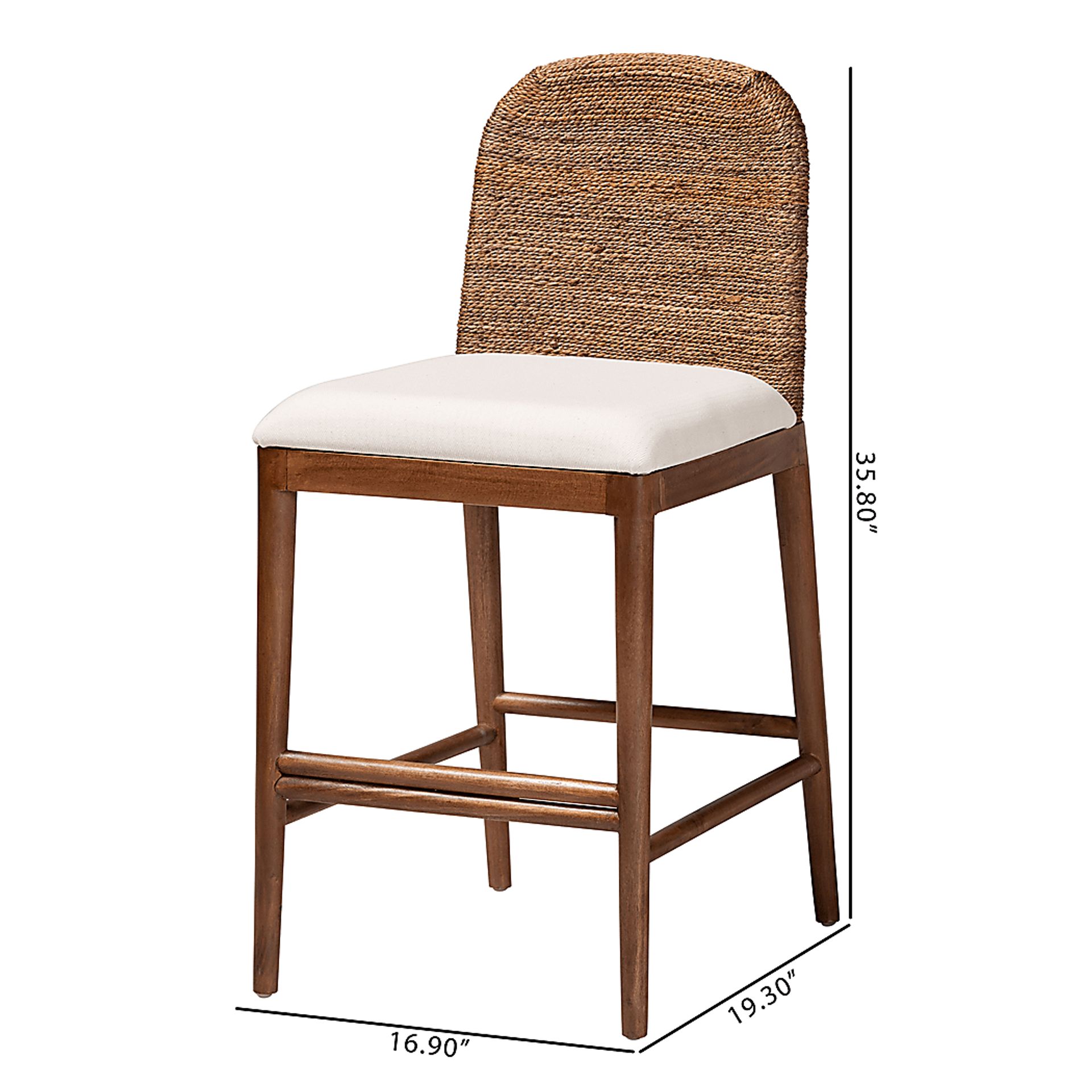 Krakue Brown Counter Stool, Set of 2 - Image 9