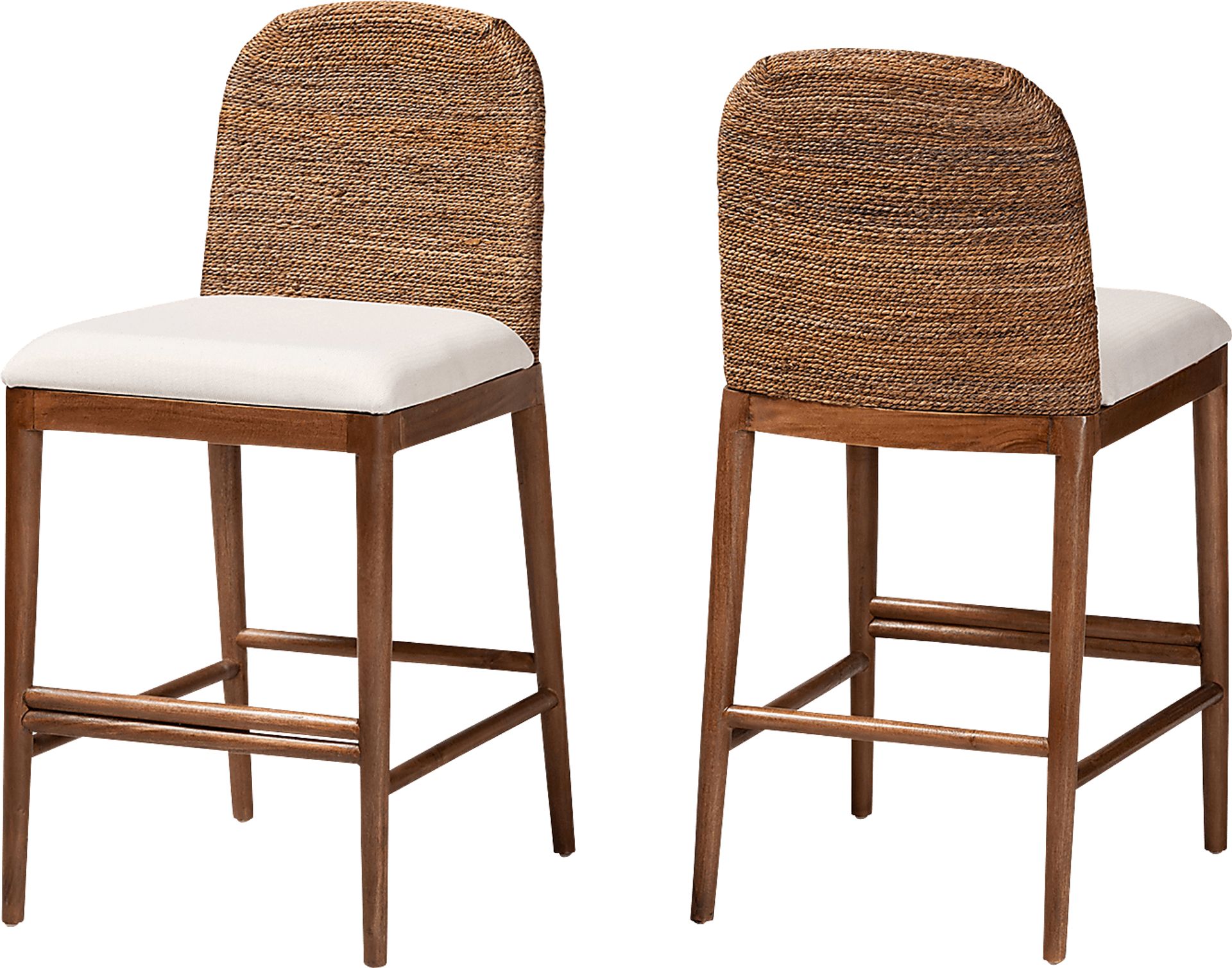 Krakue Brown Counter Stool, Set of 2 - Image 1