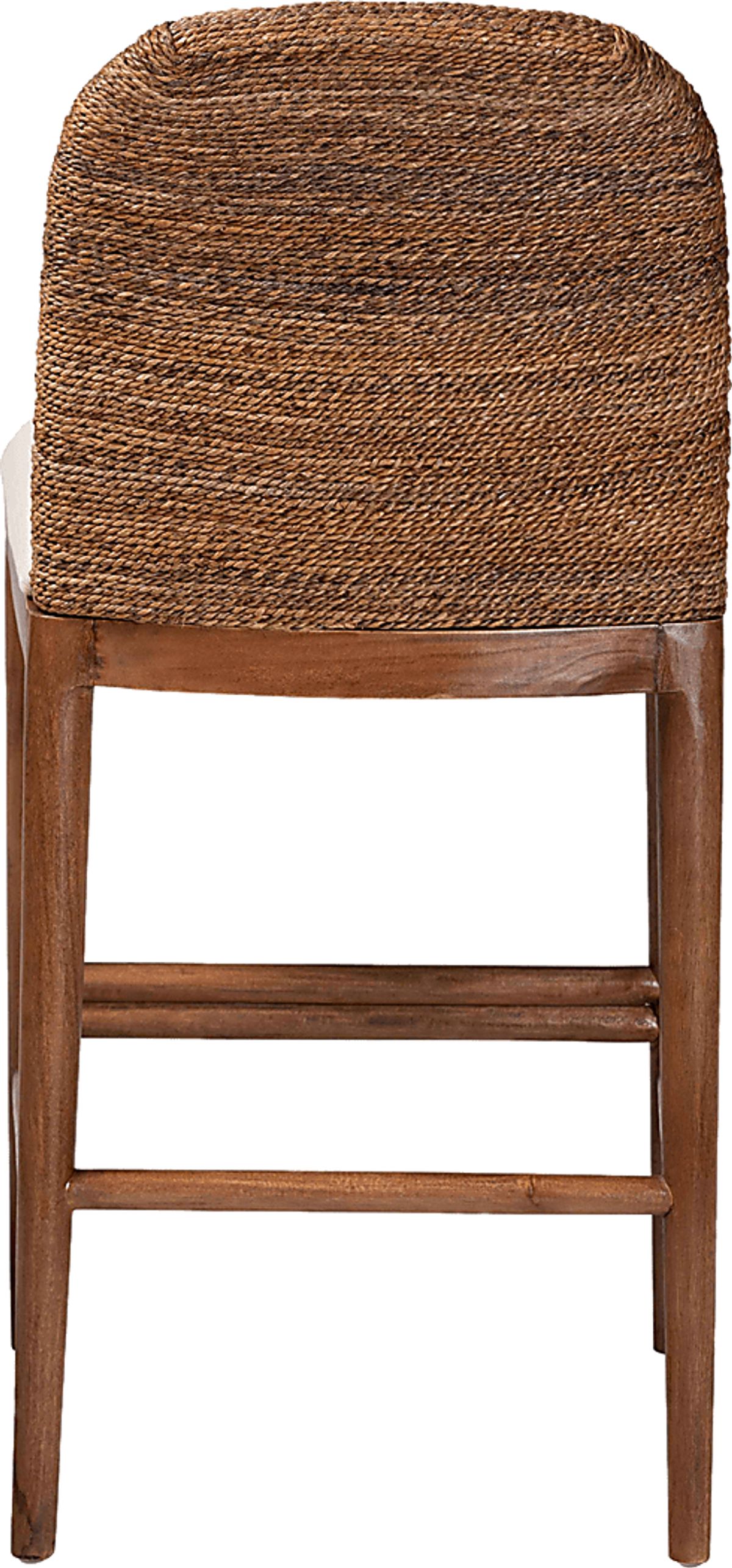 Krakue Brown Polyester Fabric Counter Stool | Rooms to Go