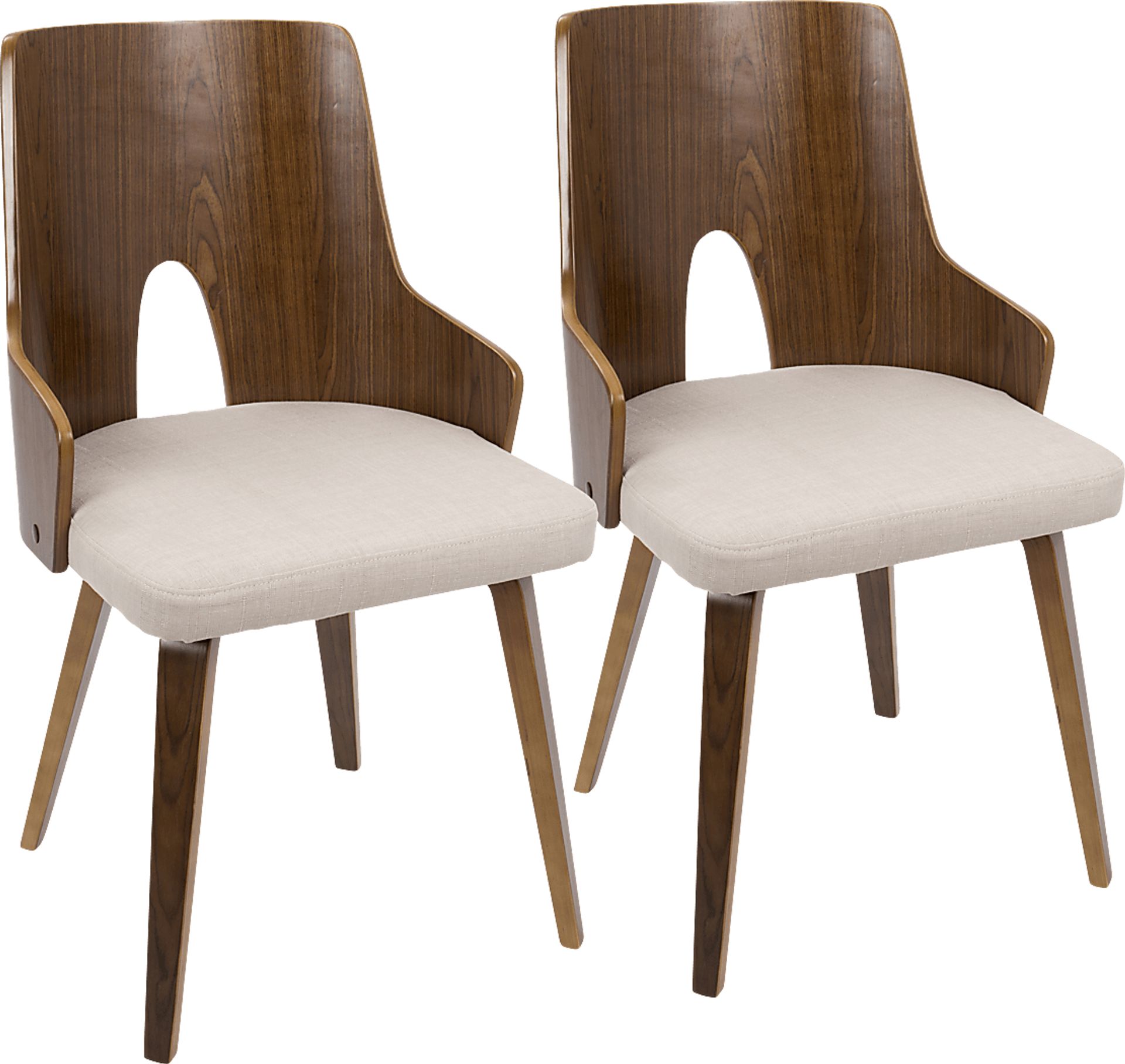Krameria Walnut 3 Pc  Square Dining Set with Glass Top - Image 3